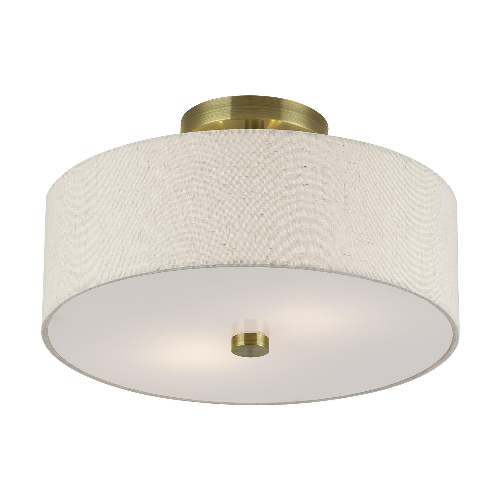 Monroe 13 Inch Semi Flush Mount by Livex Lighting