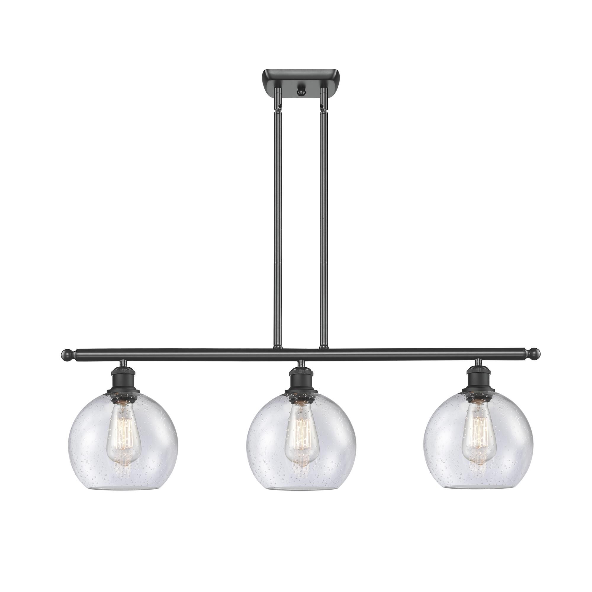 Shown in Matte Black finish and Seedy Athens glass