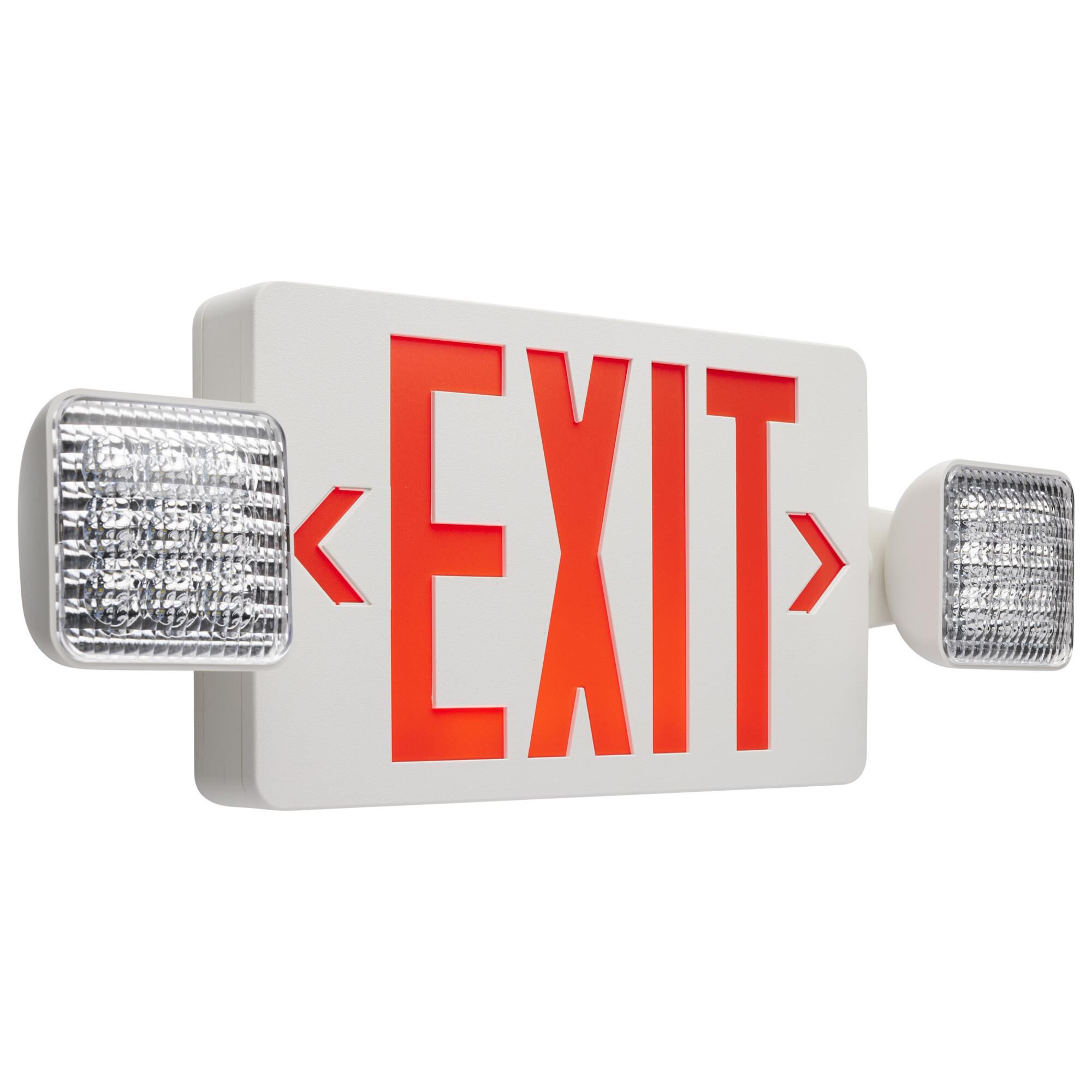 Satco 19 Inch 7 Inch 2 Light 3 Watt Emergency & Exit Sign Lights LED by Satco