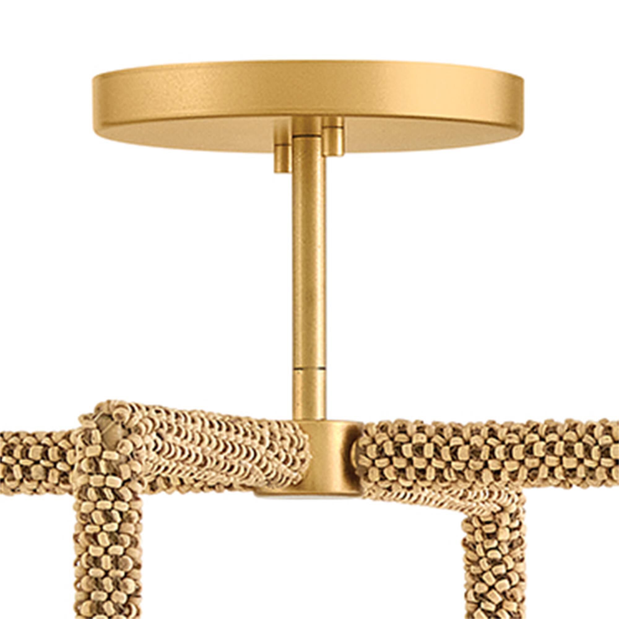Shown in Deluxe Gold finish and Etched Opal glass