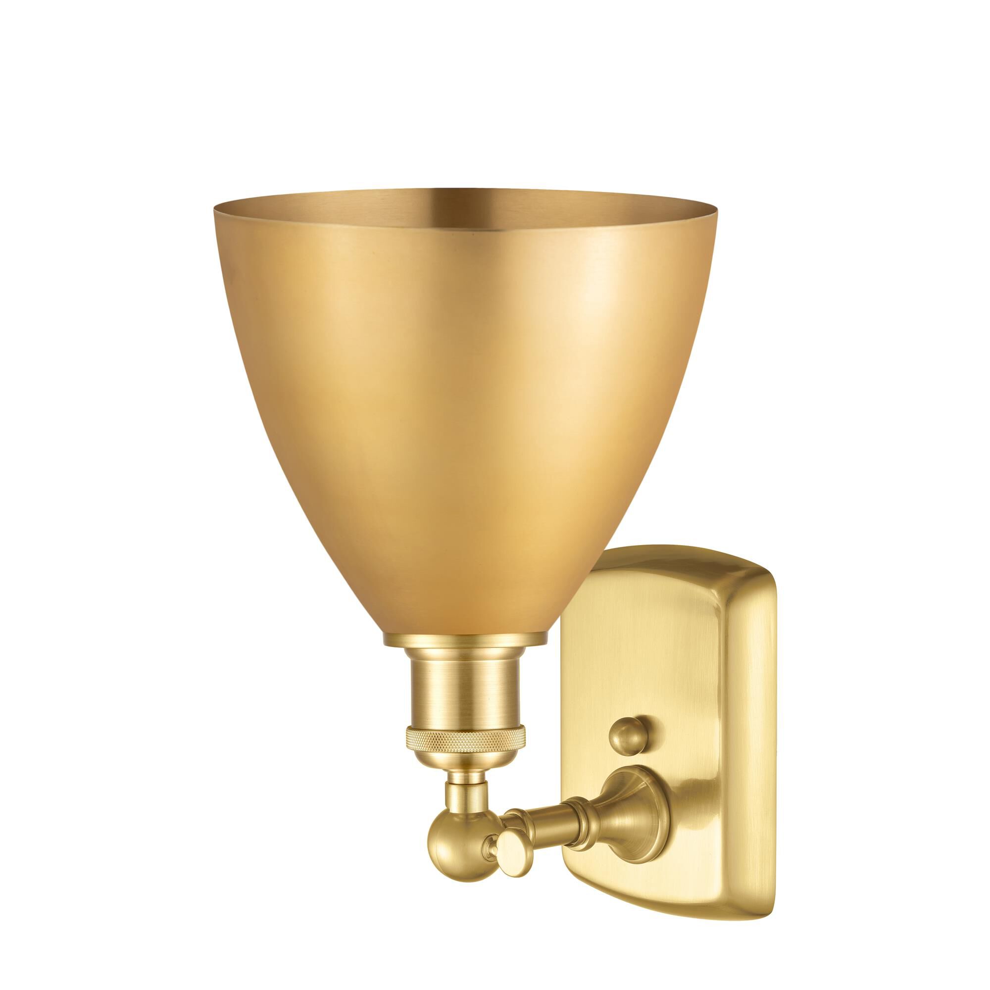 Shown in Satin Gold finish and Satin Gold Ballston Dome shade