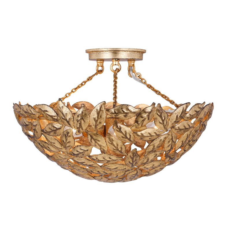 Alexa Hampton Kelan 16 Inch 3 Light Semi Flush Mount by Visual Comfort Studio Collection