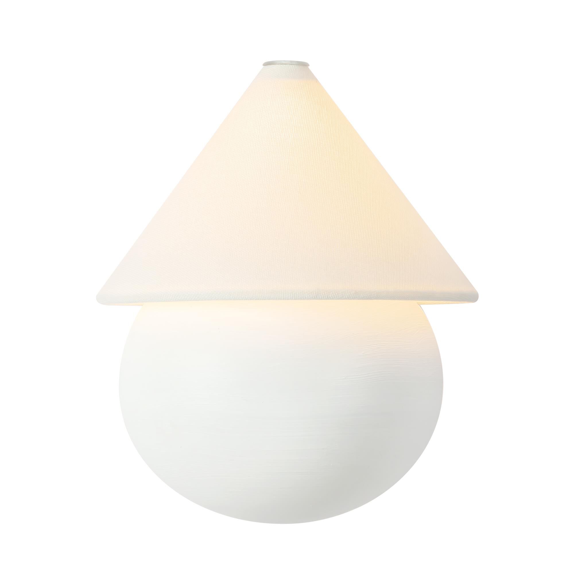 Shown in Antique White finish and White Linen shade