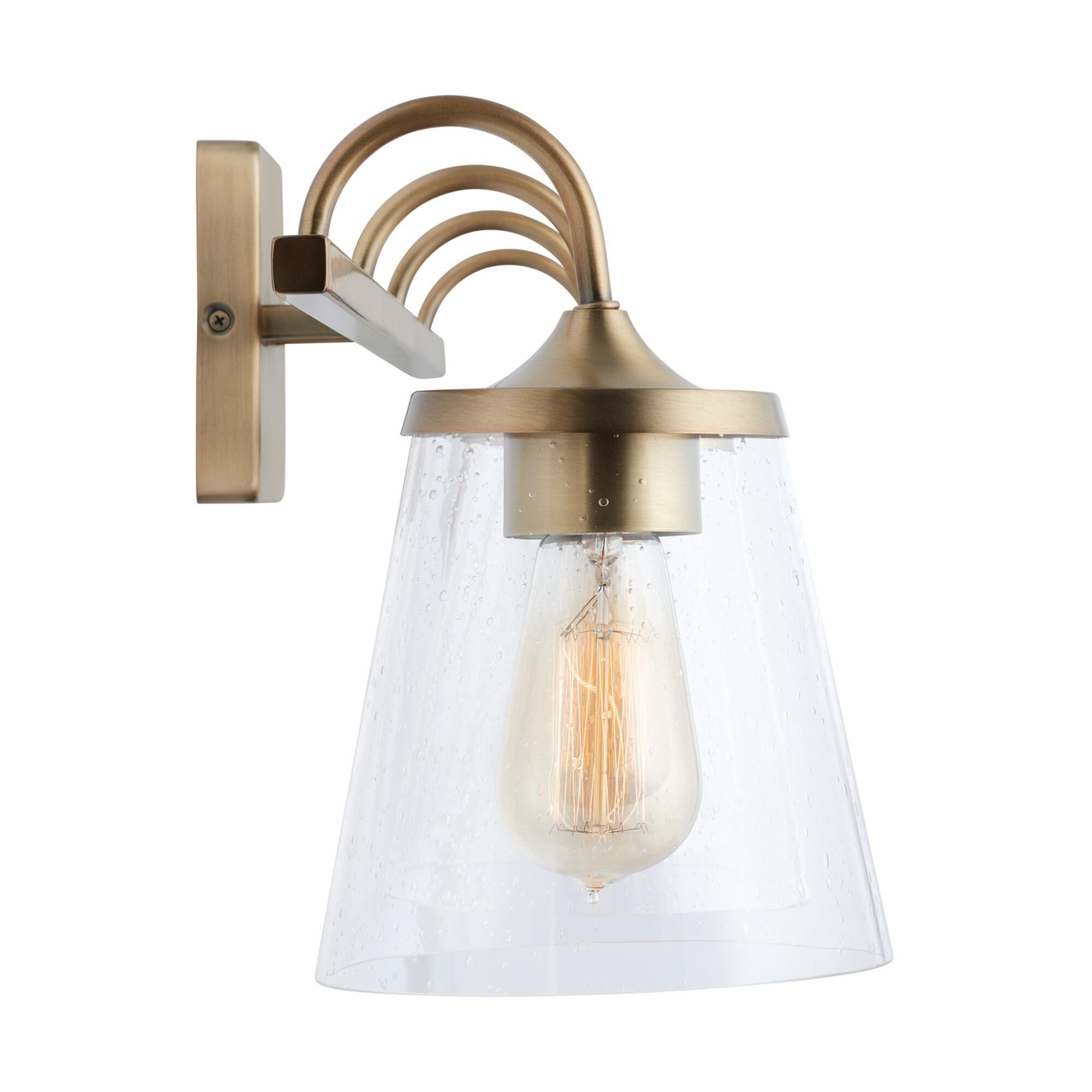 Shown in Aged Brass finish and 496 glass