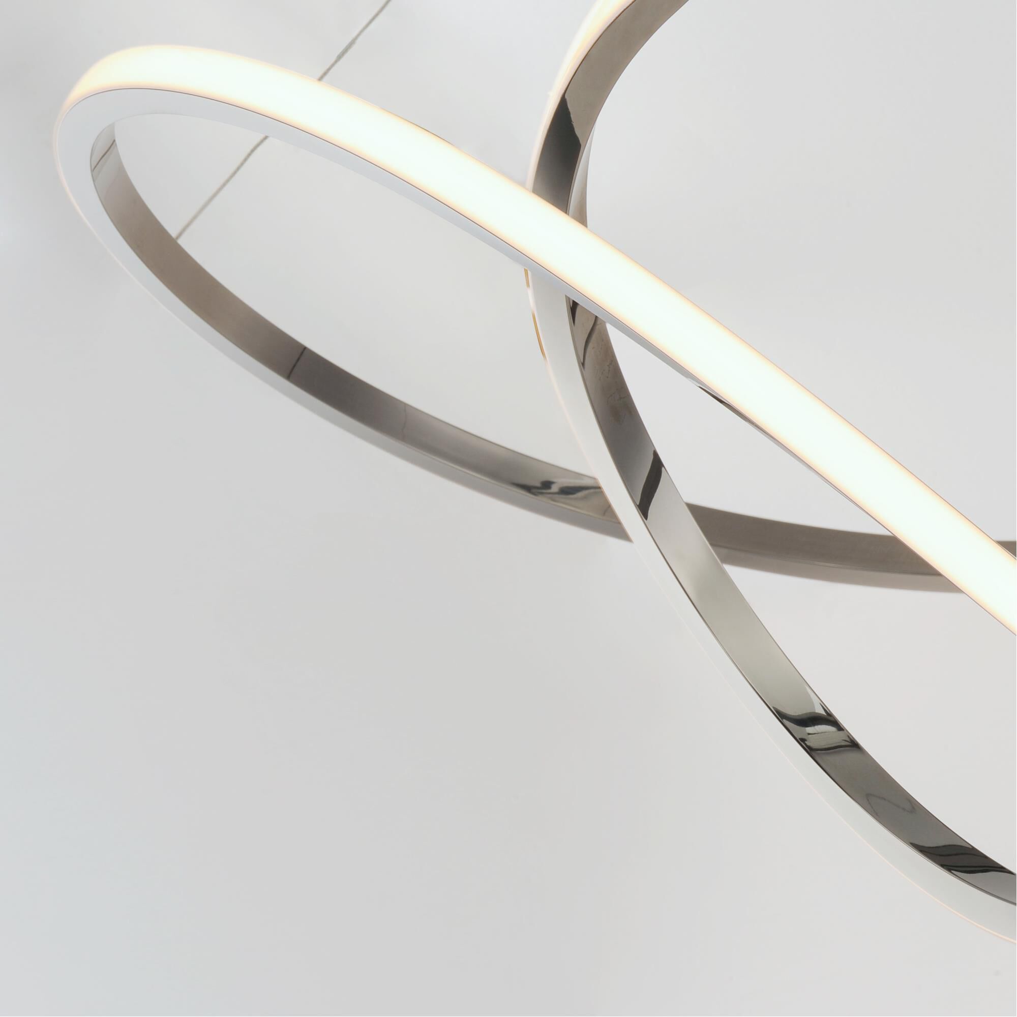 Shown in Black Chrome finish and Acrylic shade