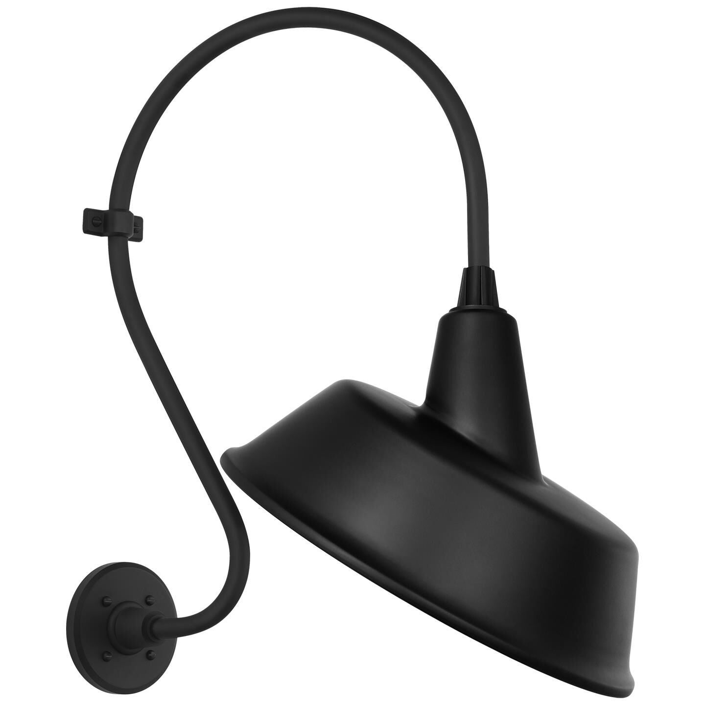 Shown in Matte Black finish and Black shade