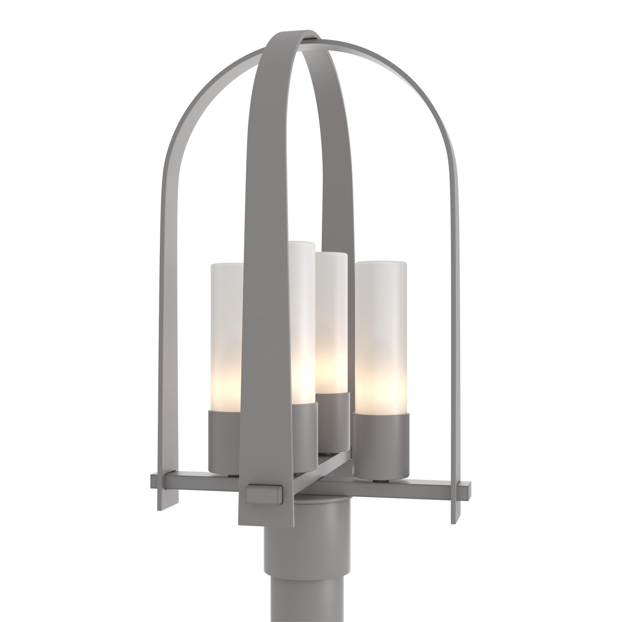 Shown in Coastal Burnished Steel finish and Opal glass