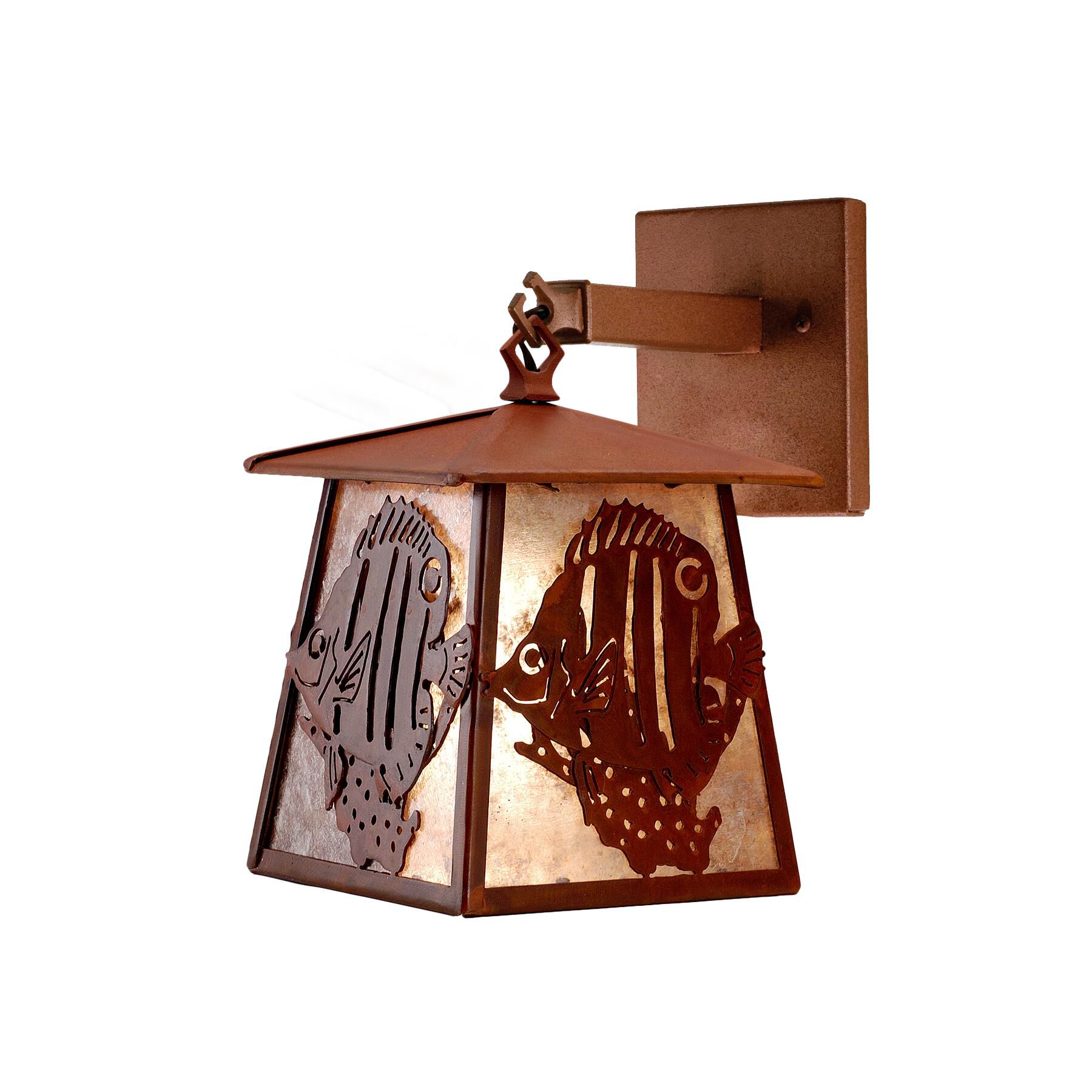 Shown in Rust Finish finish and Silver Mica glass