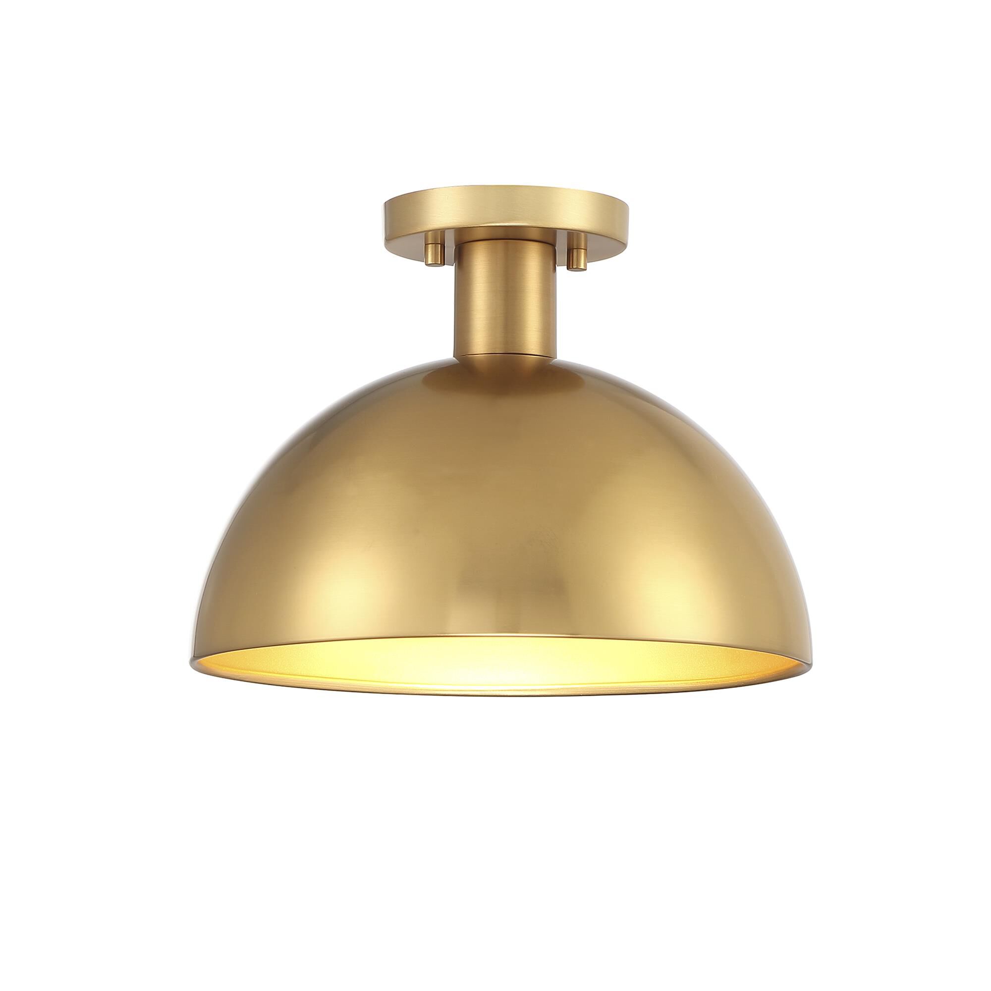 Shown in Natural Brass finish and Metal shade