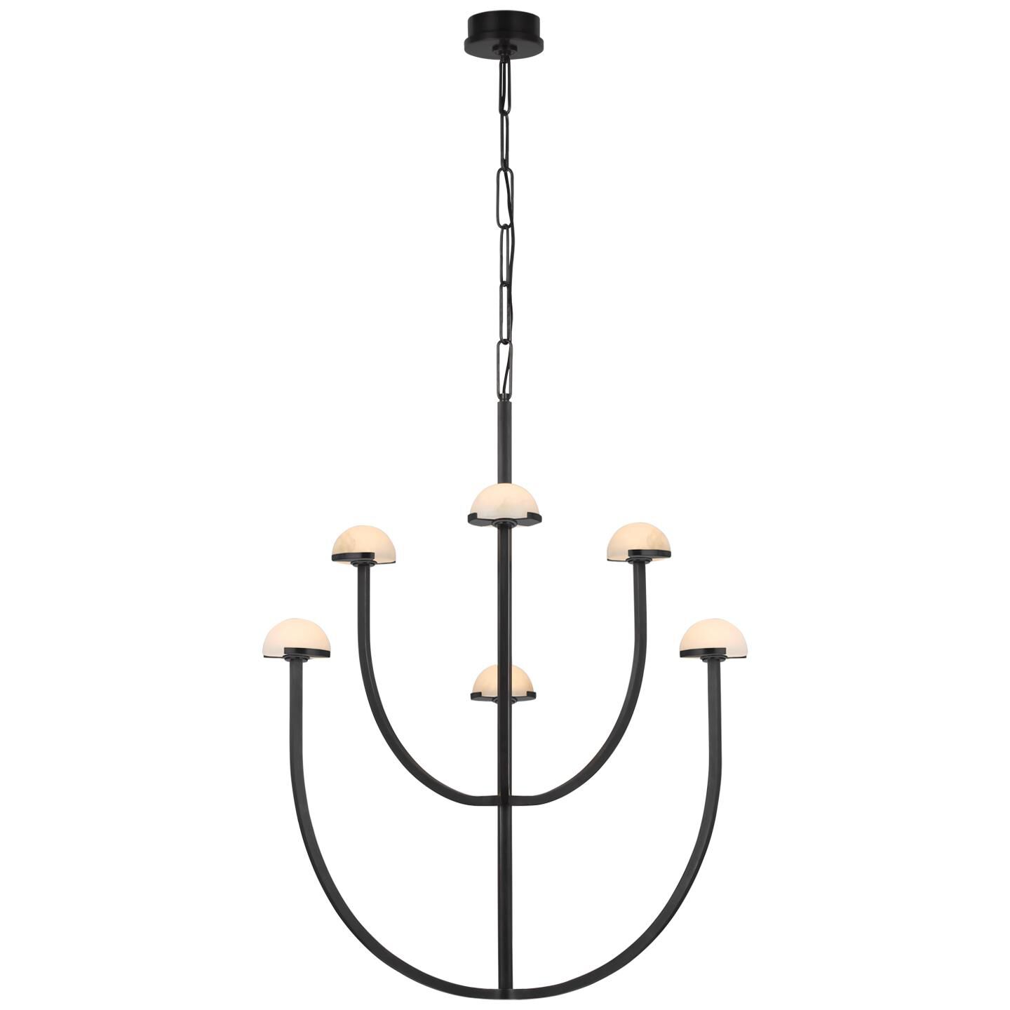 Shown in Bronze finish and Alabaster shade