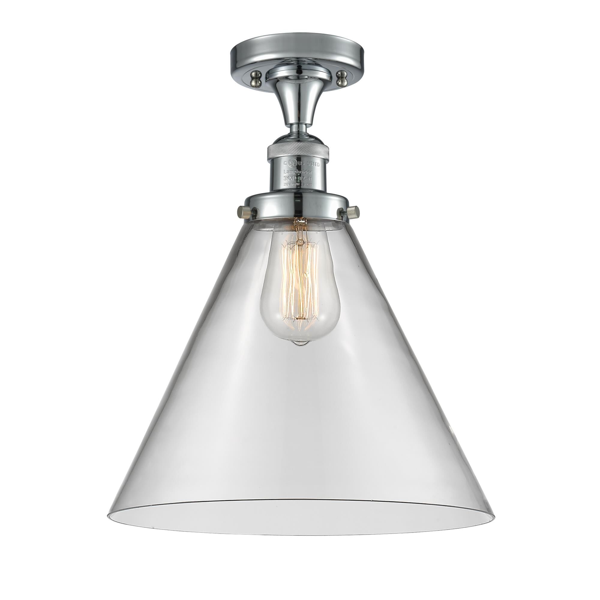 Bruno Marashlian Cone 12 Inch 1 Light Semi Flush Mount by Innovations Lighting