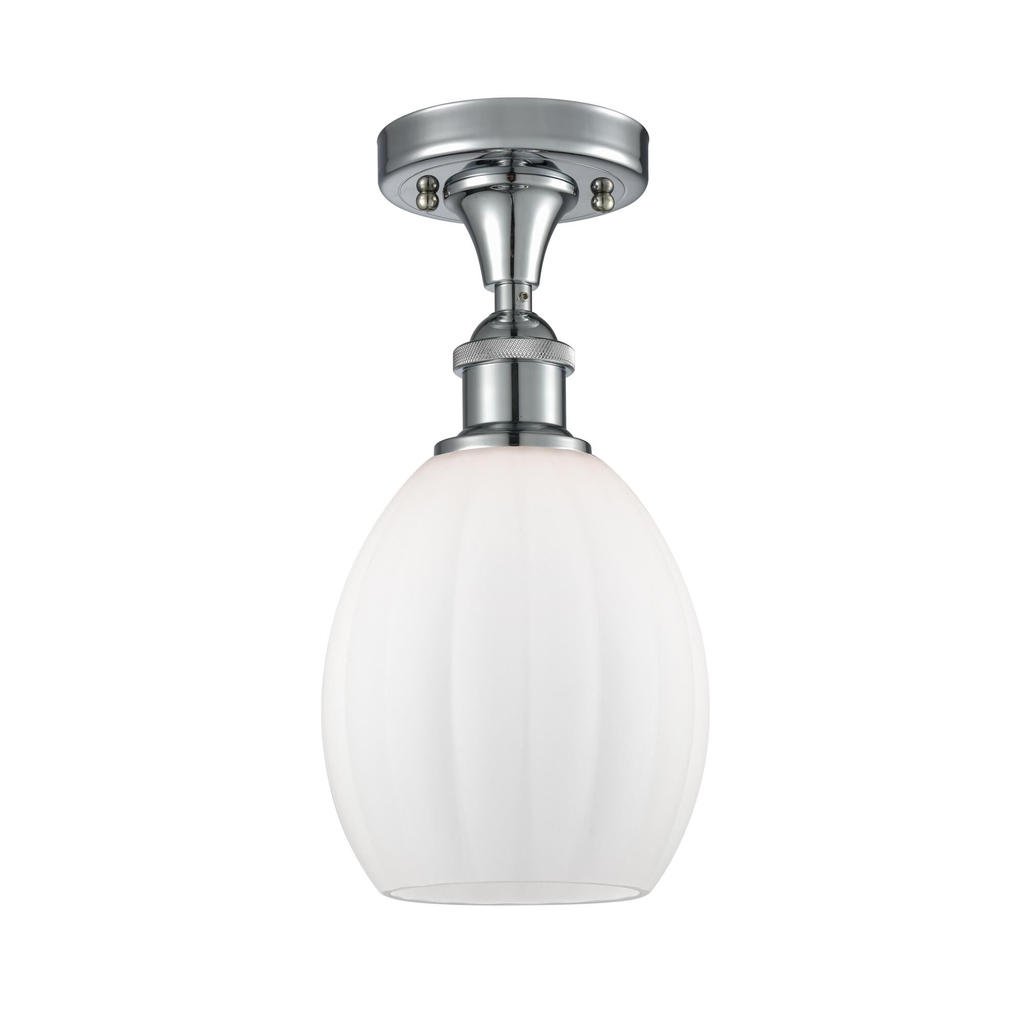 Shown in Polished Chrome finish and Matte White - Sphere glass