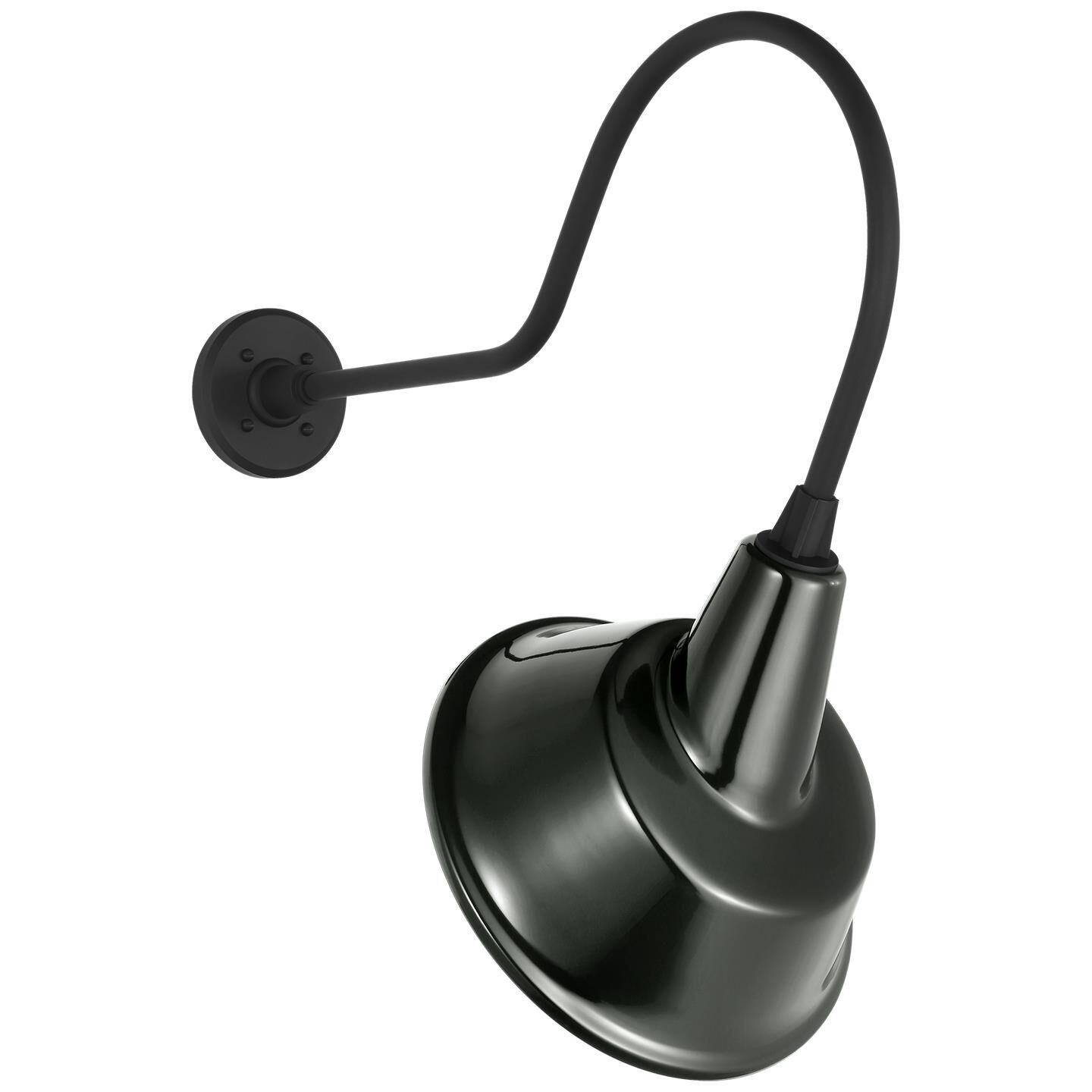 Shown in Matte Black finish and Green shade