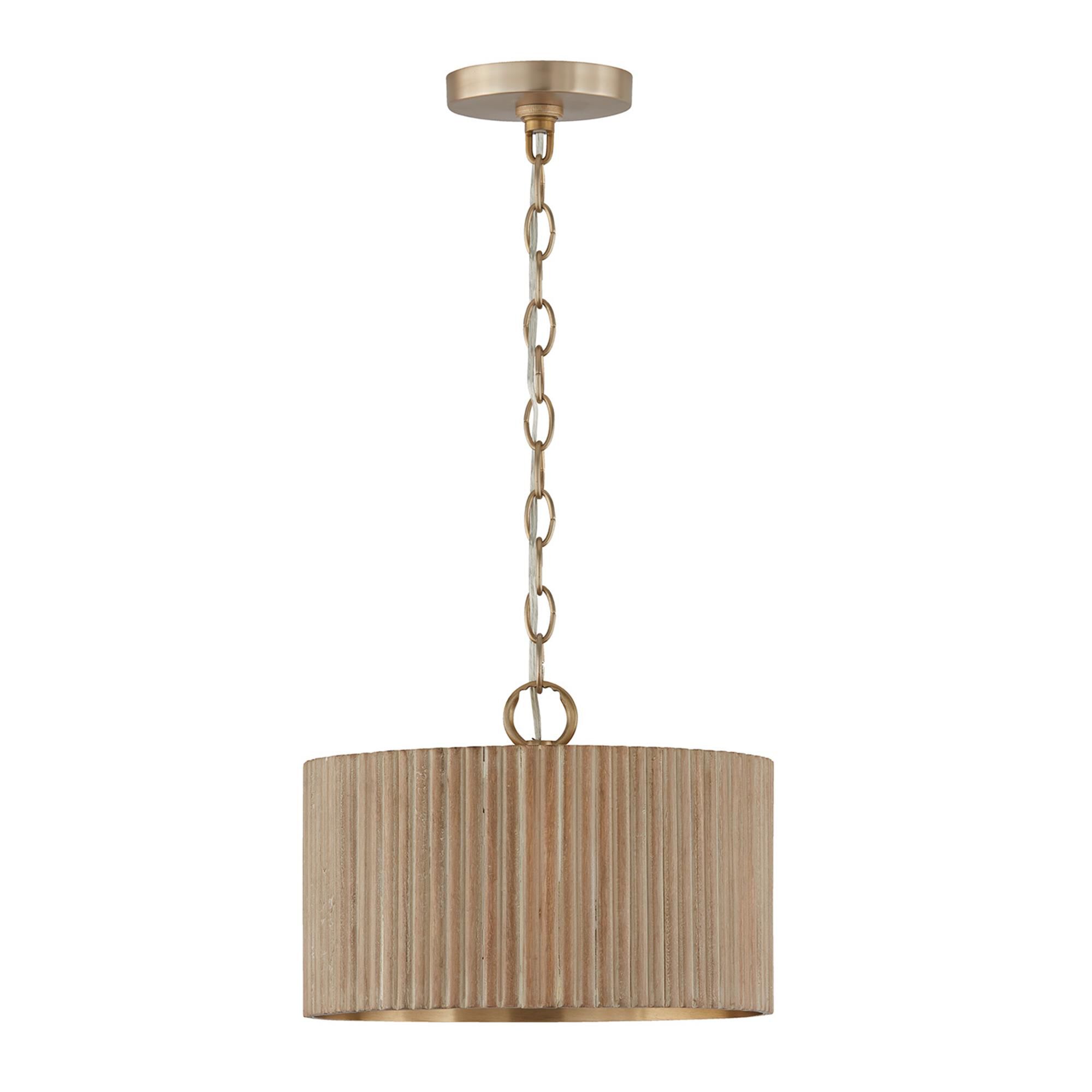 Shown in White Wash And Matte Brass finish