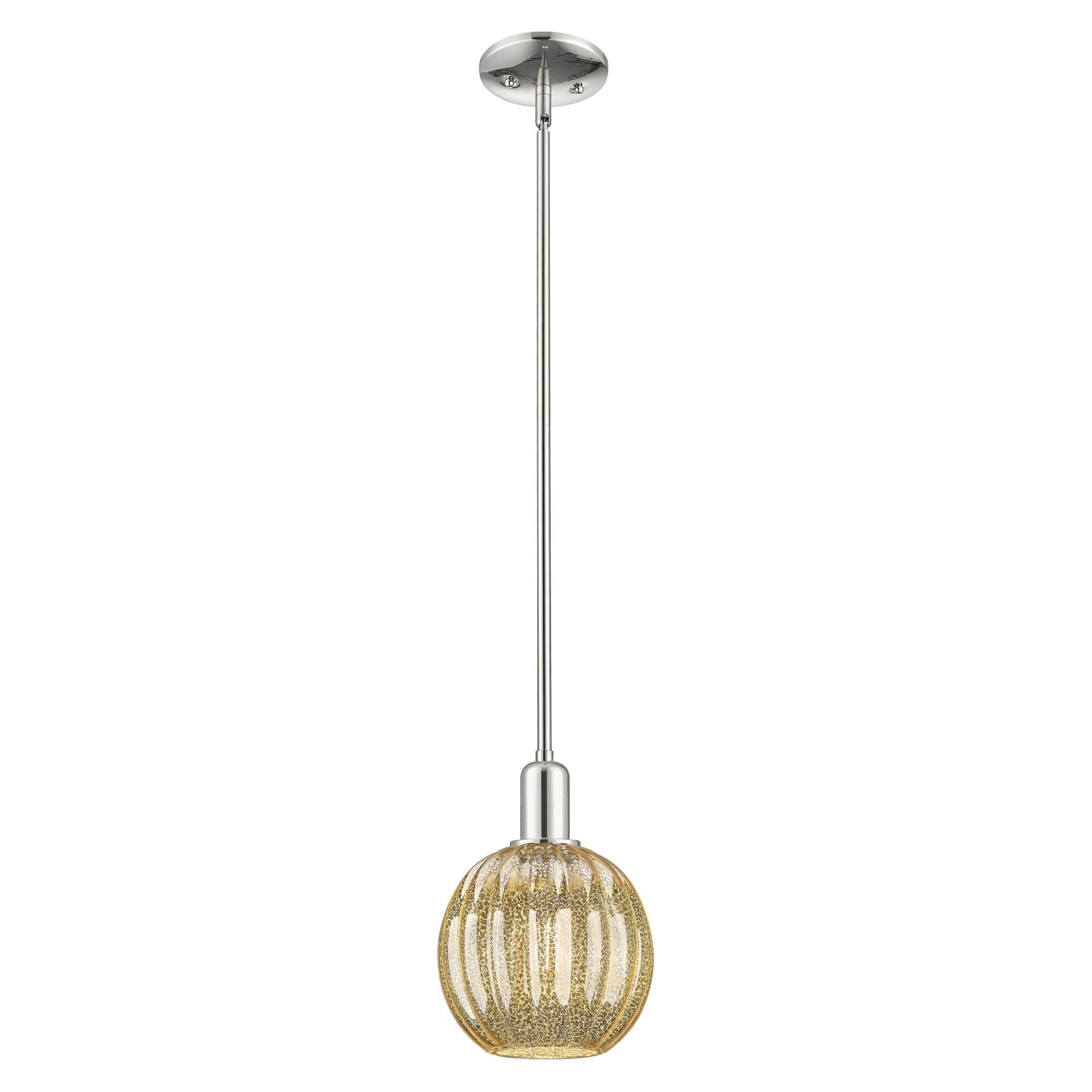 Shown in Polished Nickel finish and Mercury glass