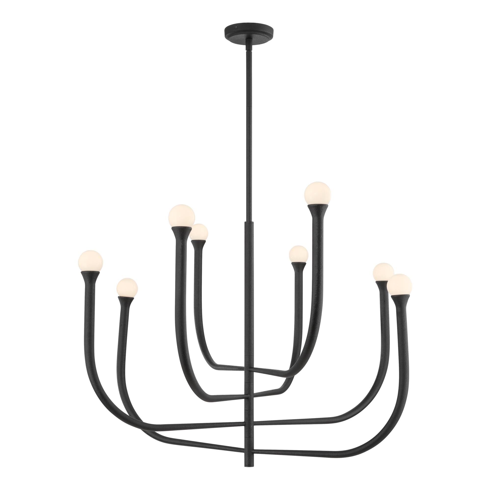 Shown in Plaster Black finish and Opal glass