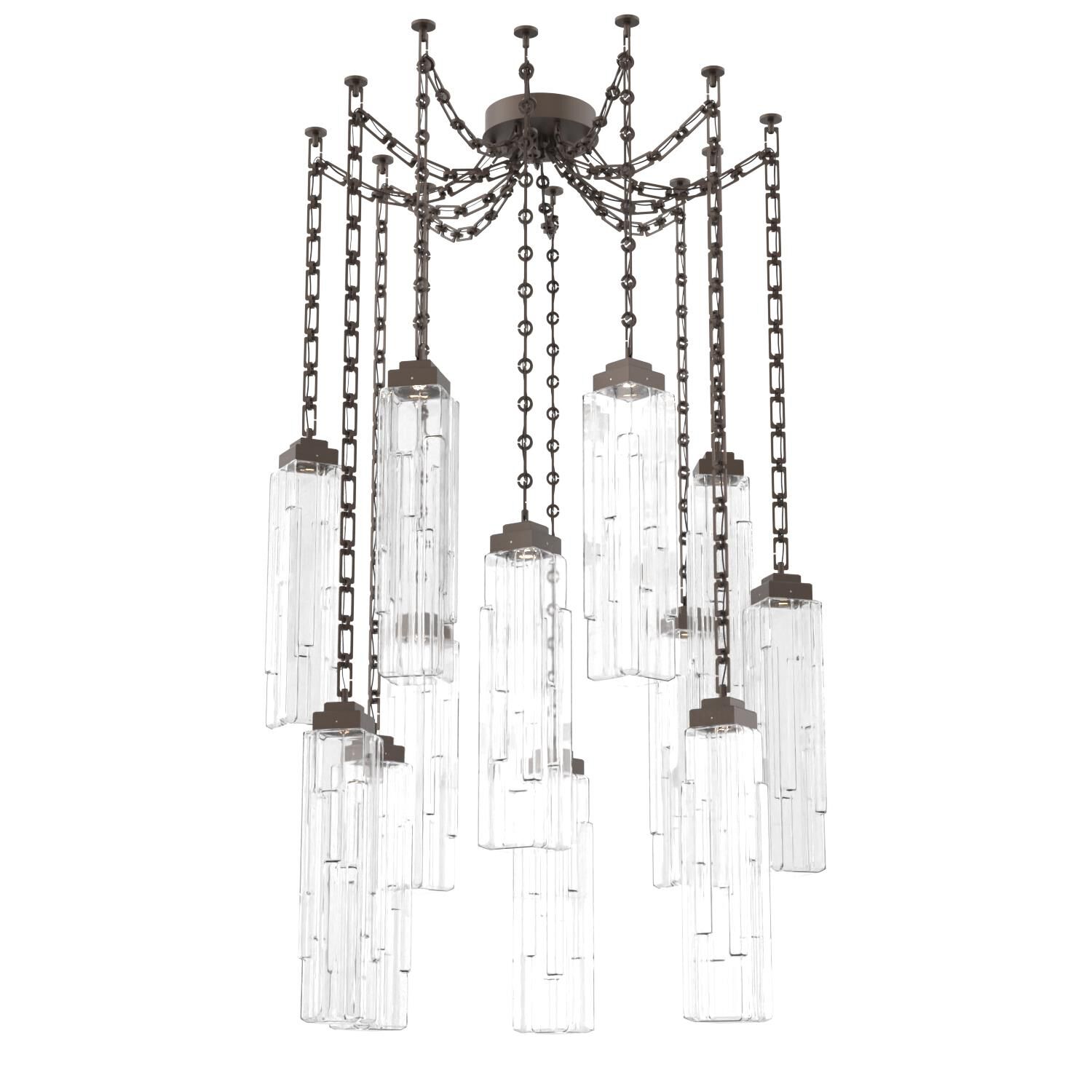 Levi Wilson Ledgestone 14 Inch Multi Pendant Light by Hammerton Studio