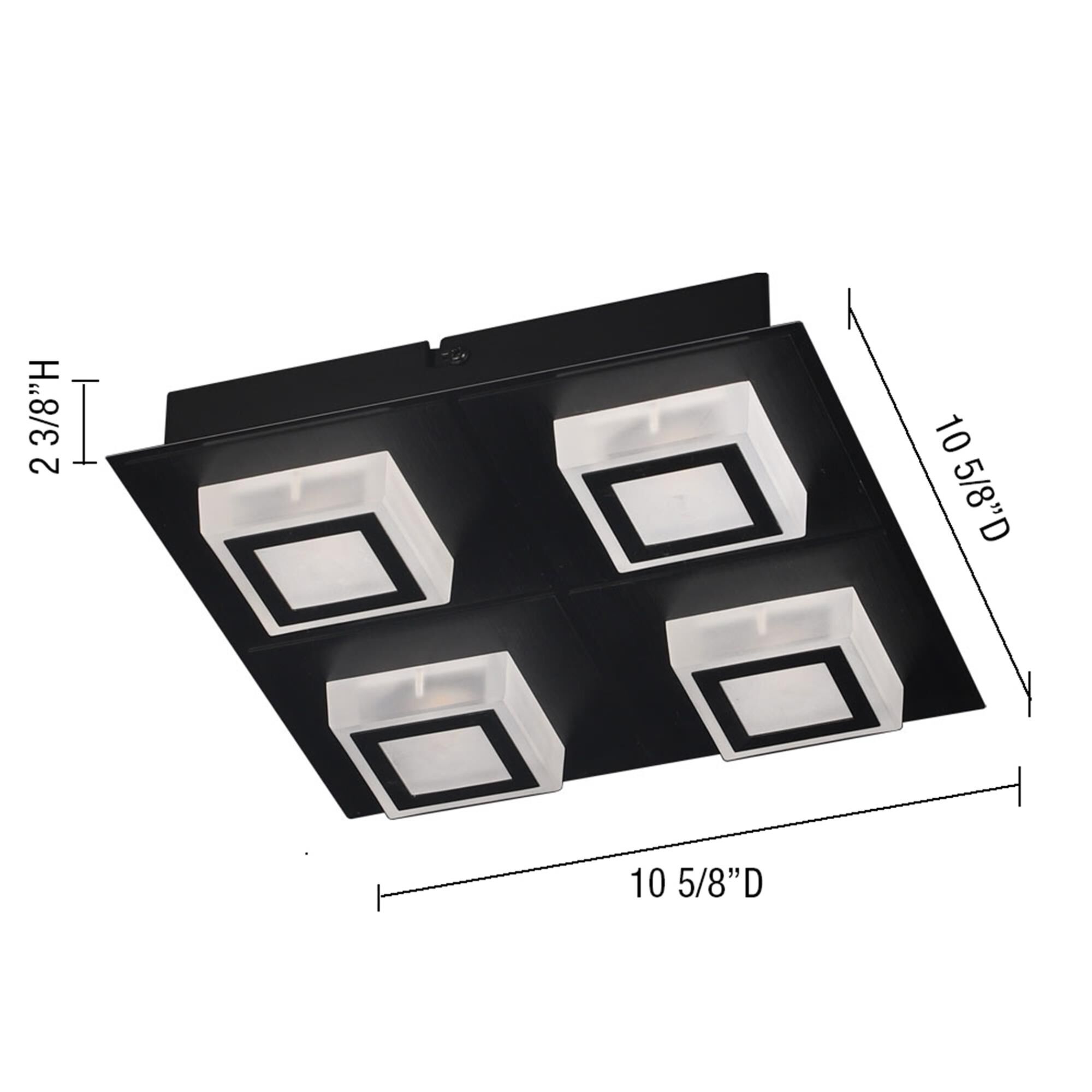 Shown in Black finish and White Acrylic shade