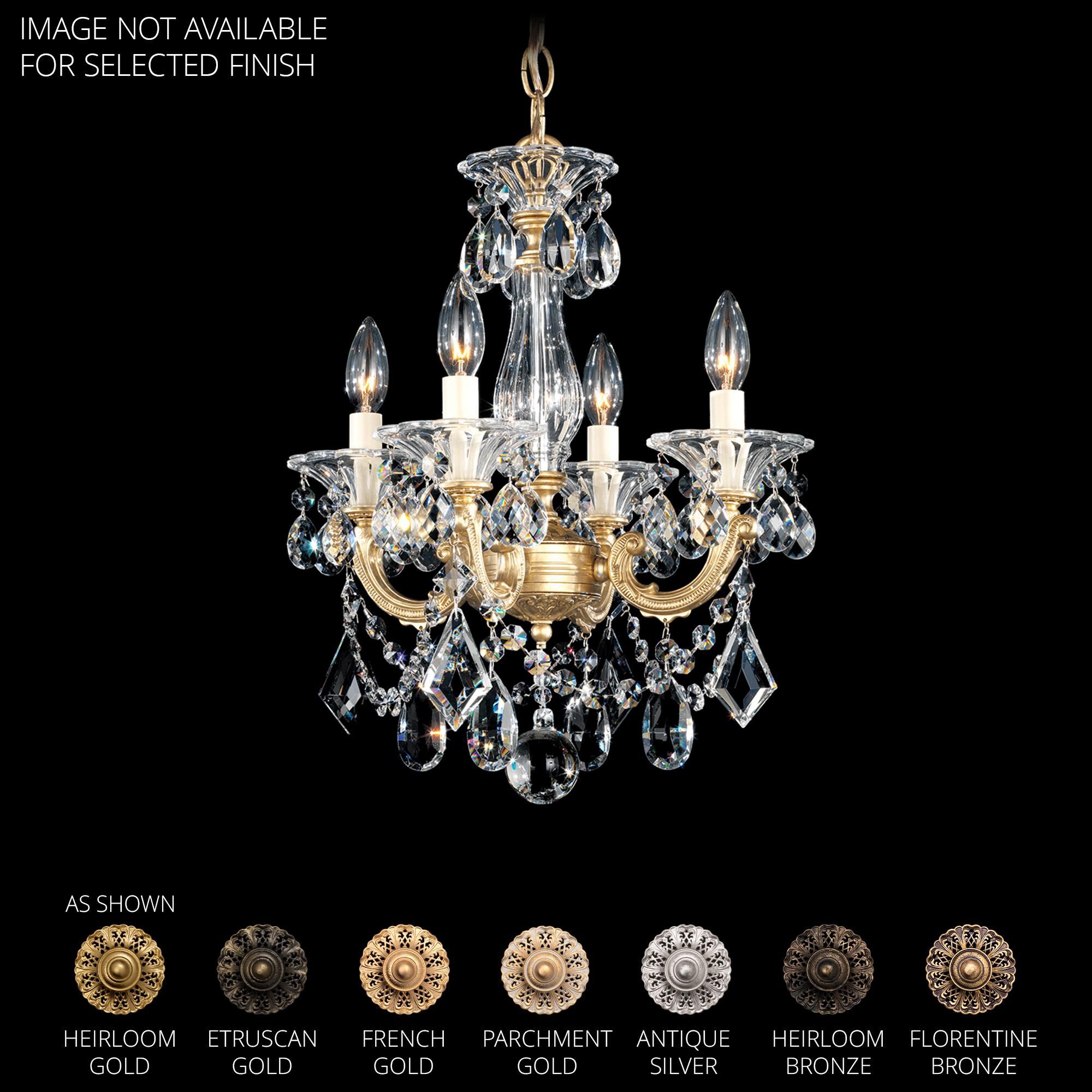 Shown in Florentine Bronze finish and Clear Radiance crystal