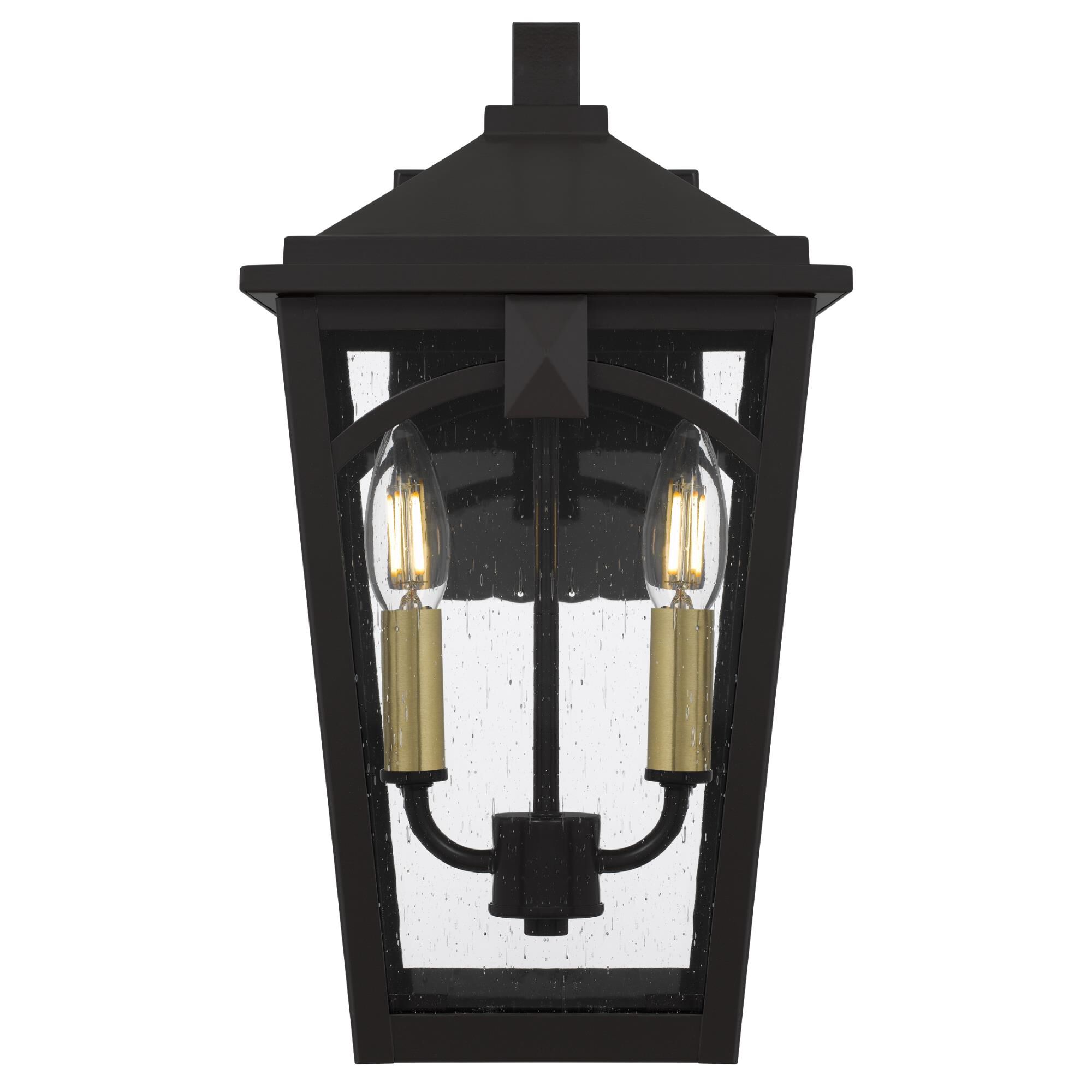 Shown in Western Bronze finish and Clear Seedy glass