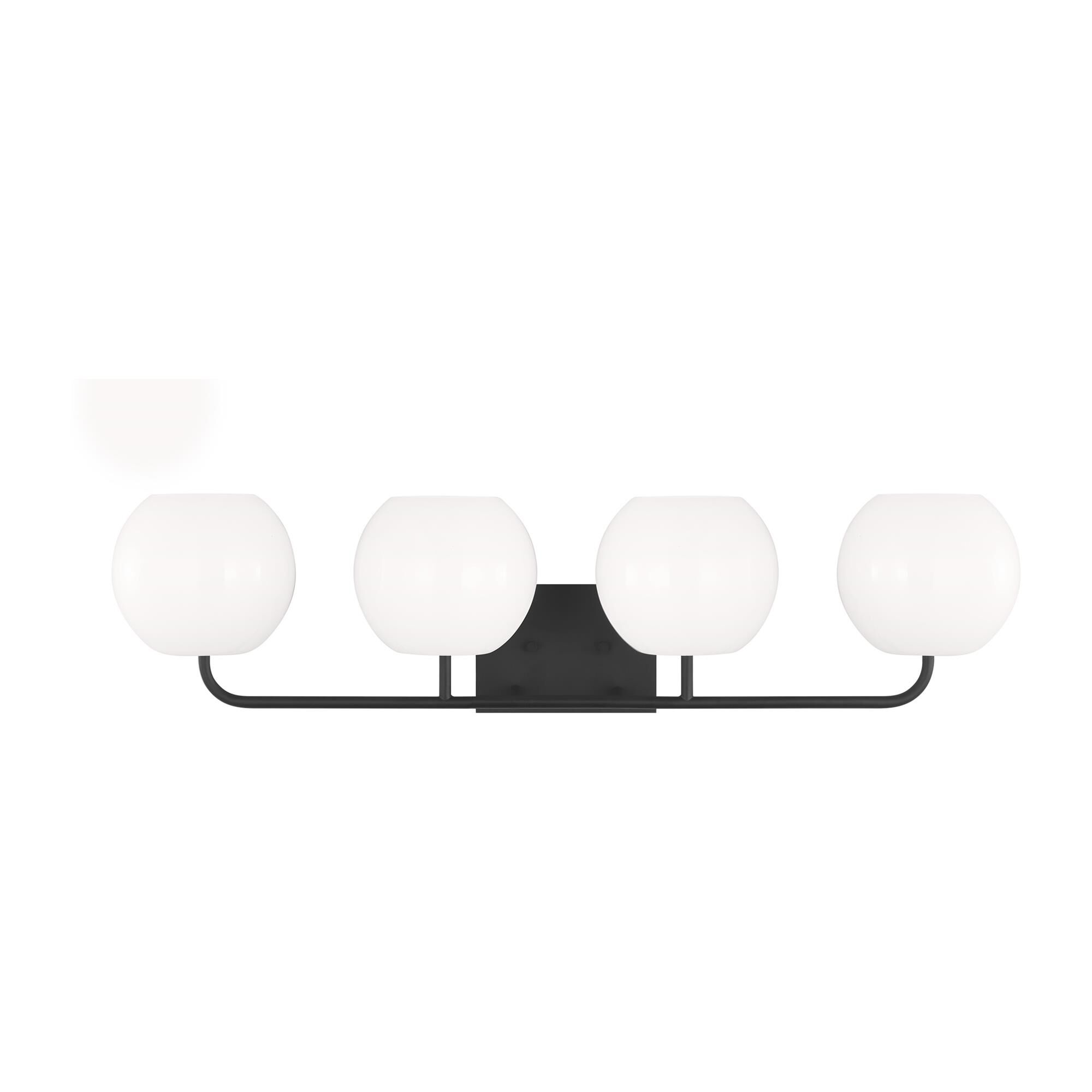 Shown in Midnight Black finish and Opal Glass s shade