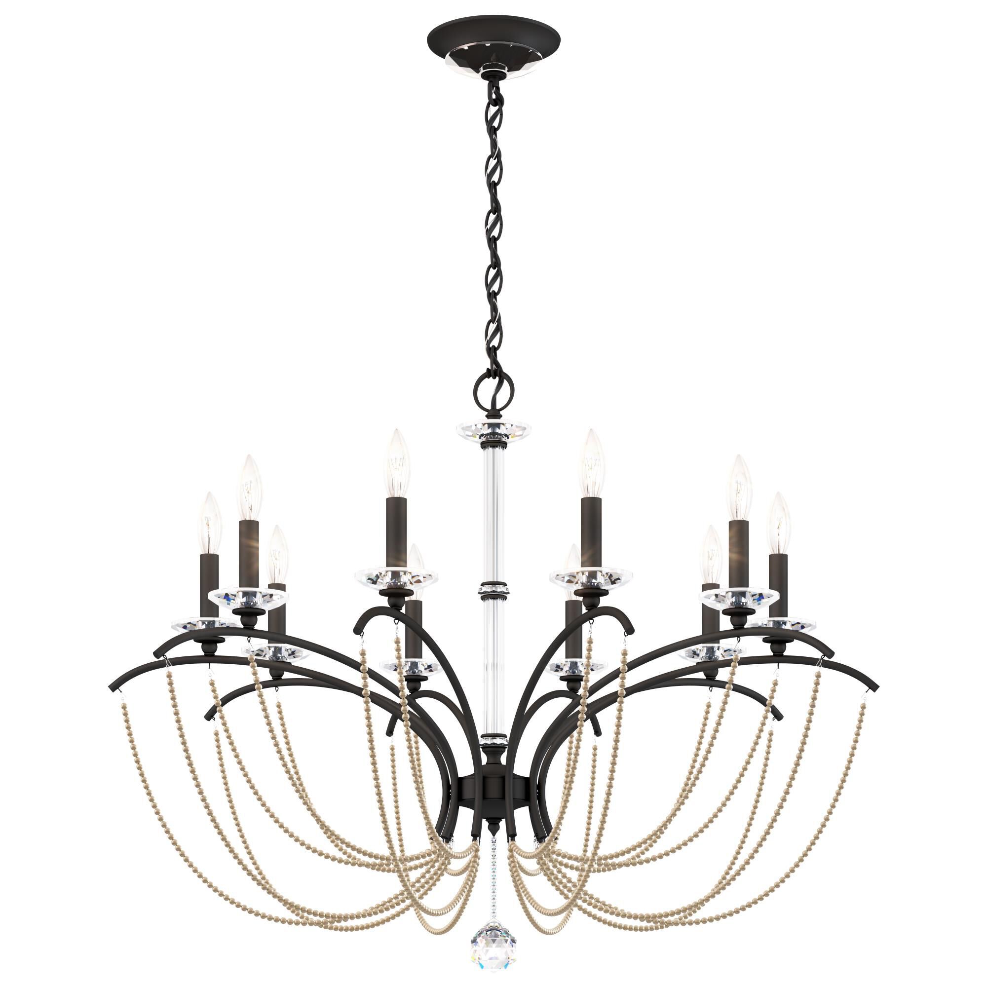 Shown in Black Matte finish and Bronze Pearl crystal