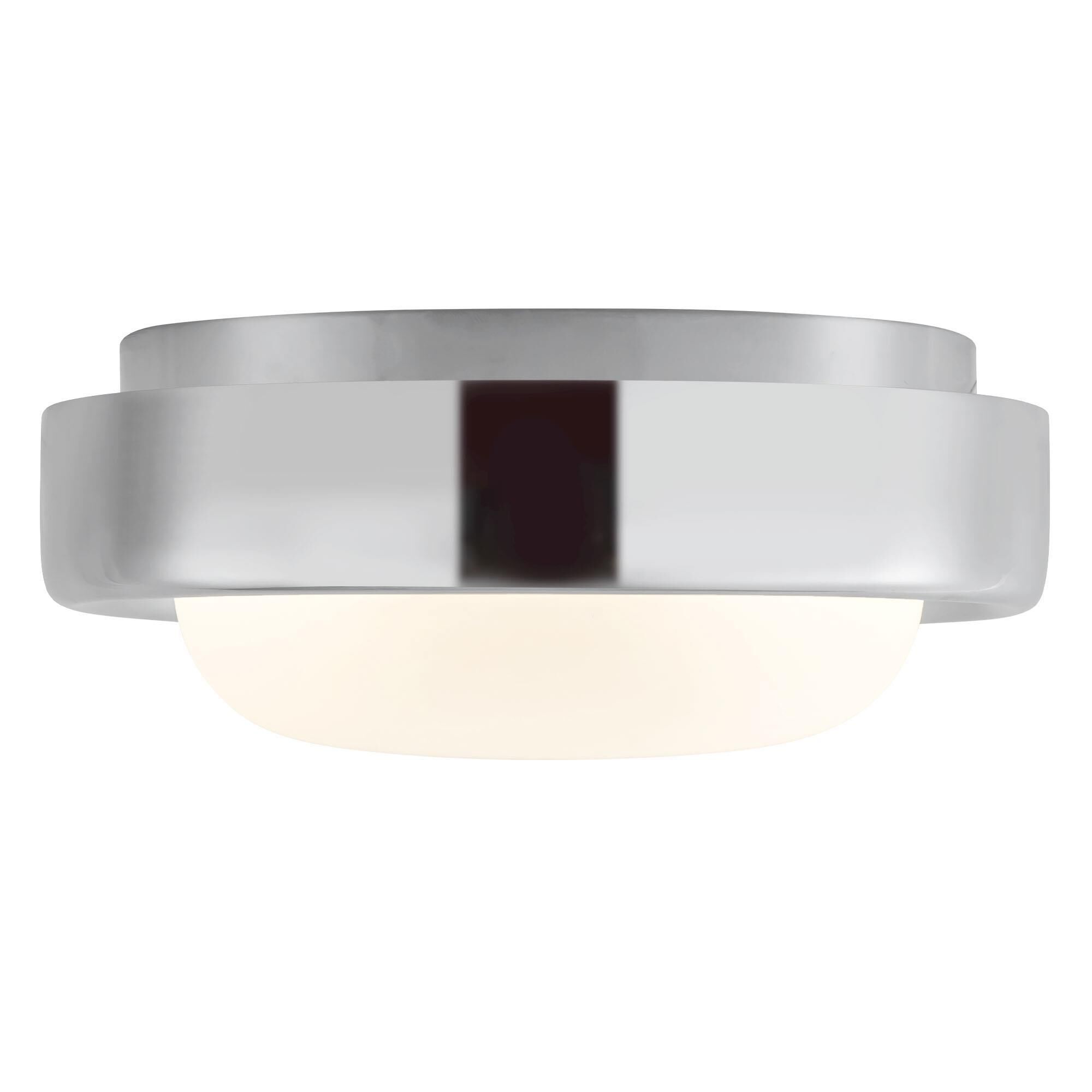 Shown in Chrome finish and Matte Opal glass