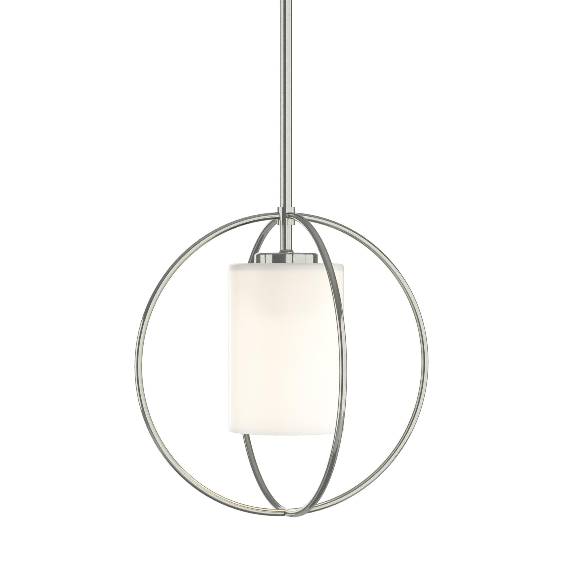 Shown in Sterling finish and Opal glass