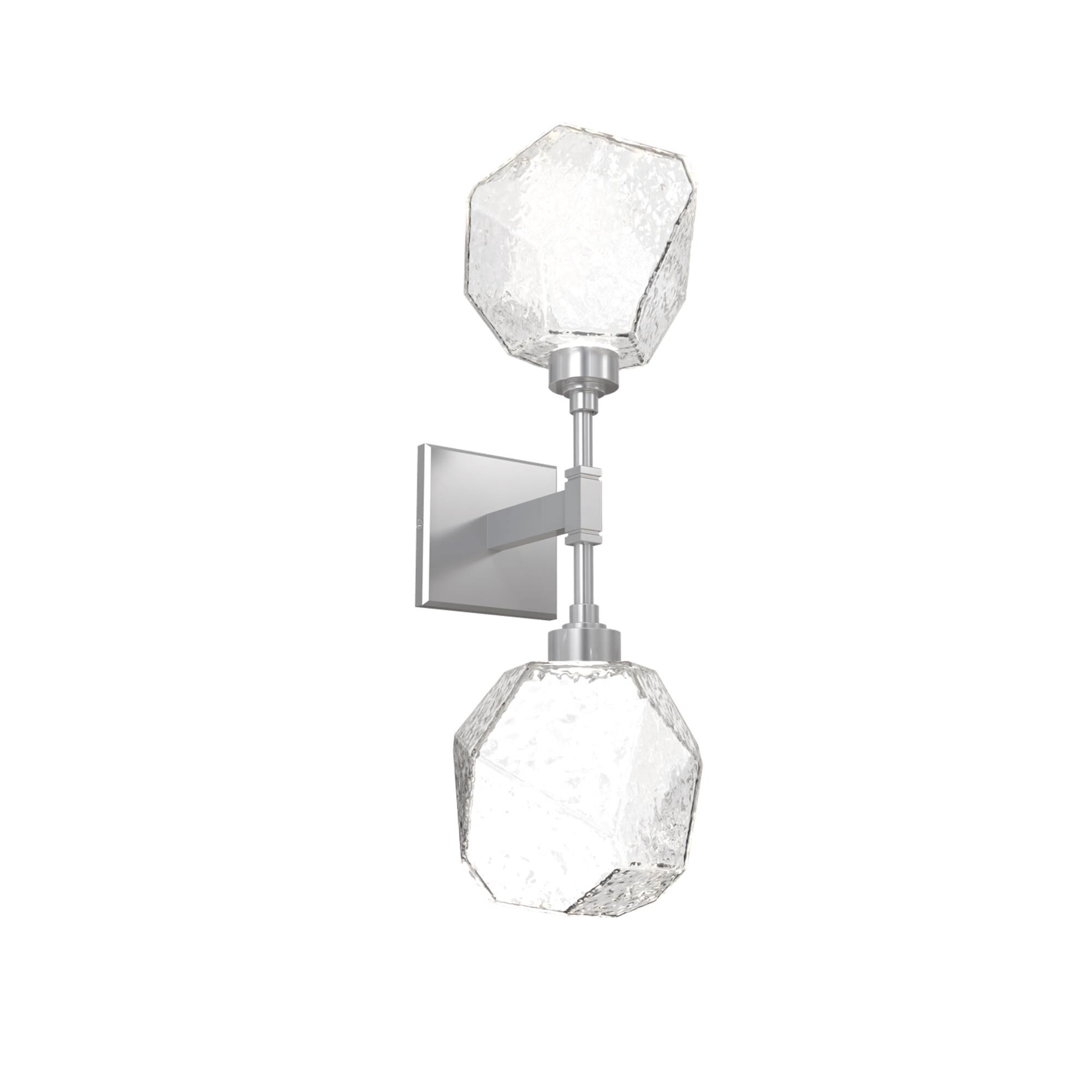 Shown in Classic Silver finish and Clear Blown glass