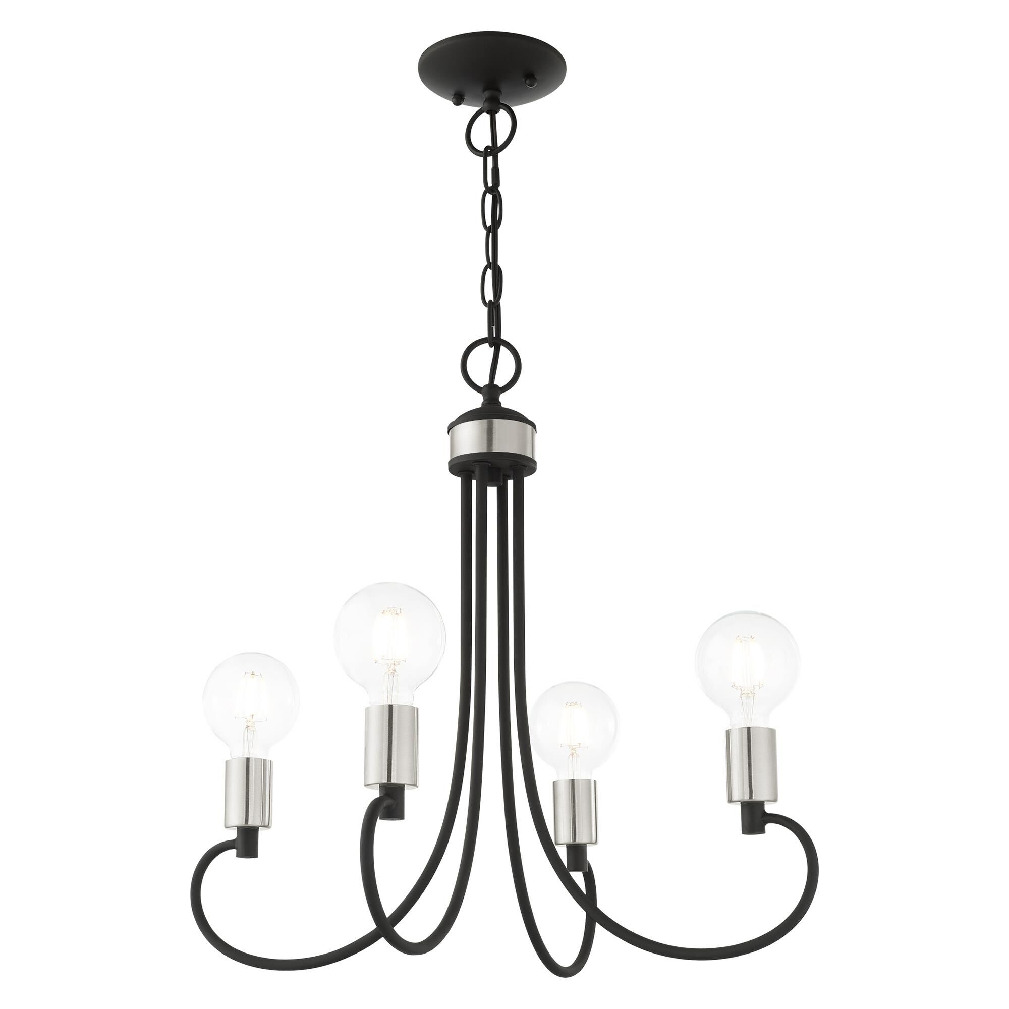 Shown in Black With Brushed Nickel Accents finish