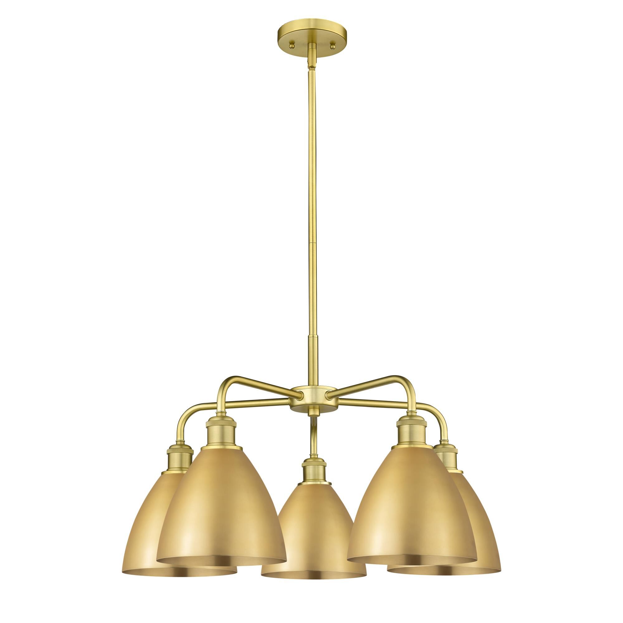 Shown in Satin Gold finish and Satin Gold shade
