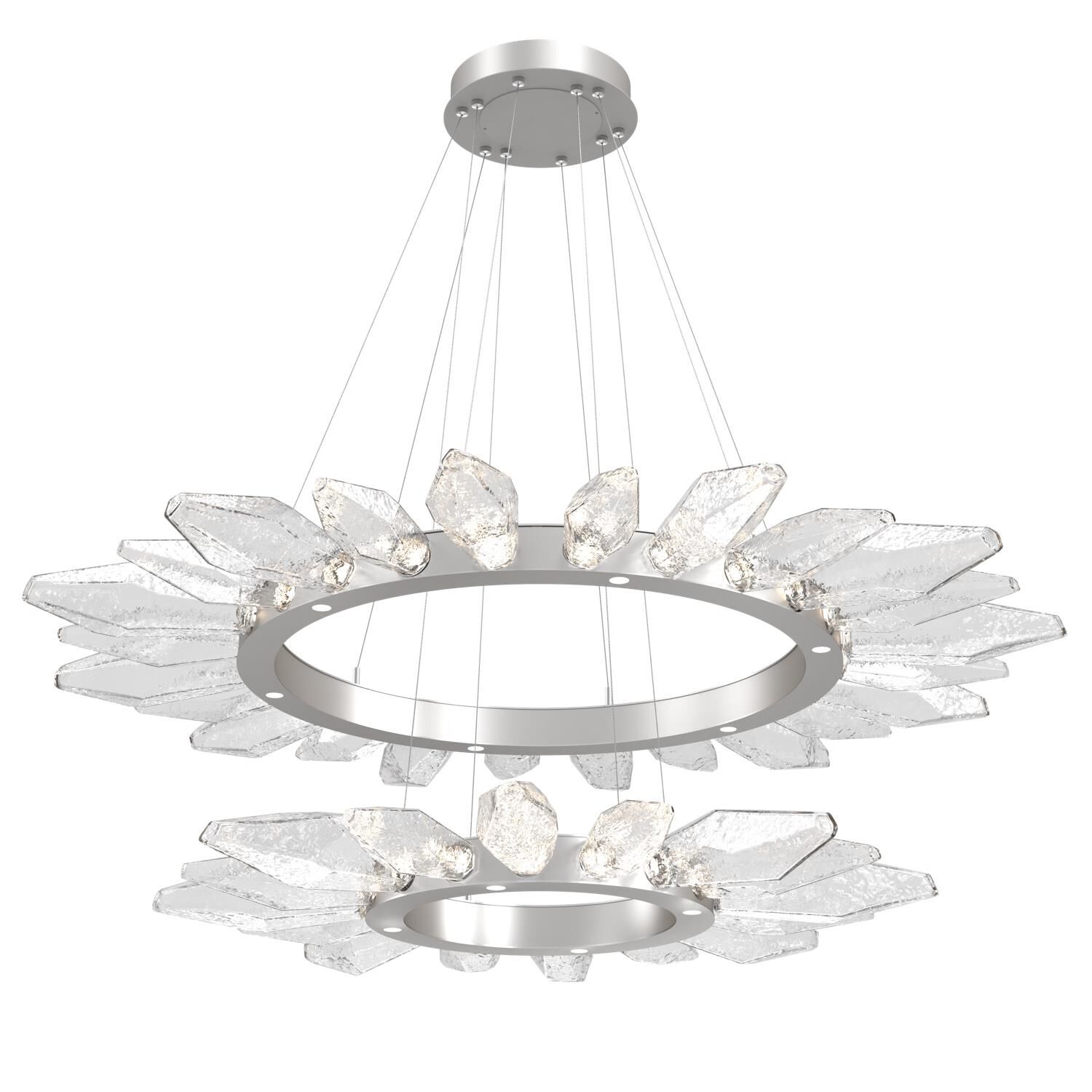 Rock Crystal 56 Inch 50 Light LED Chandelier by Hammerton Studio
