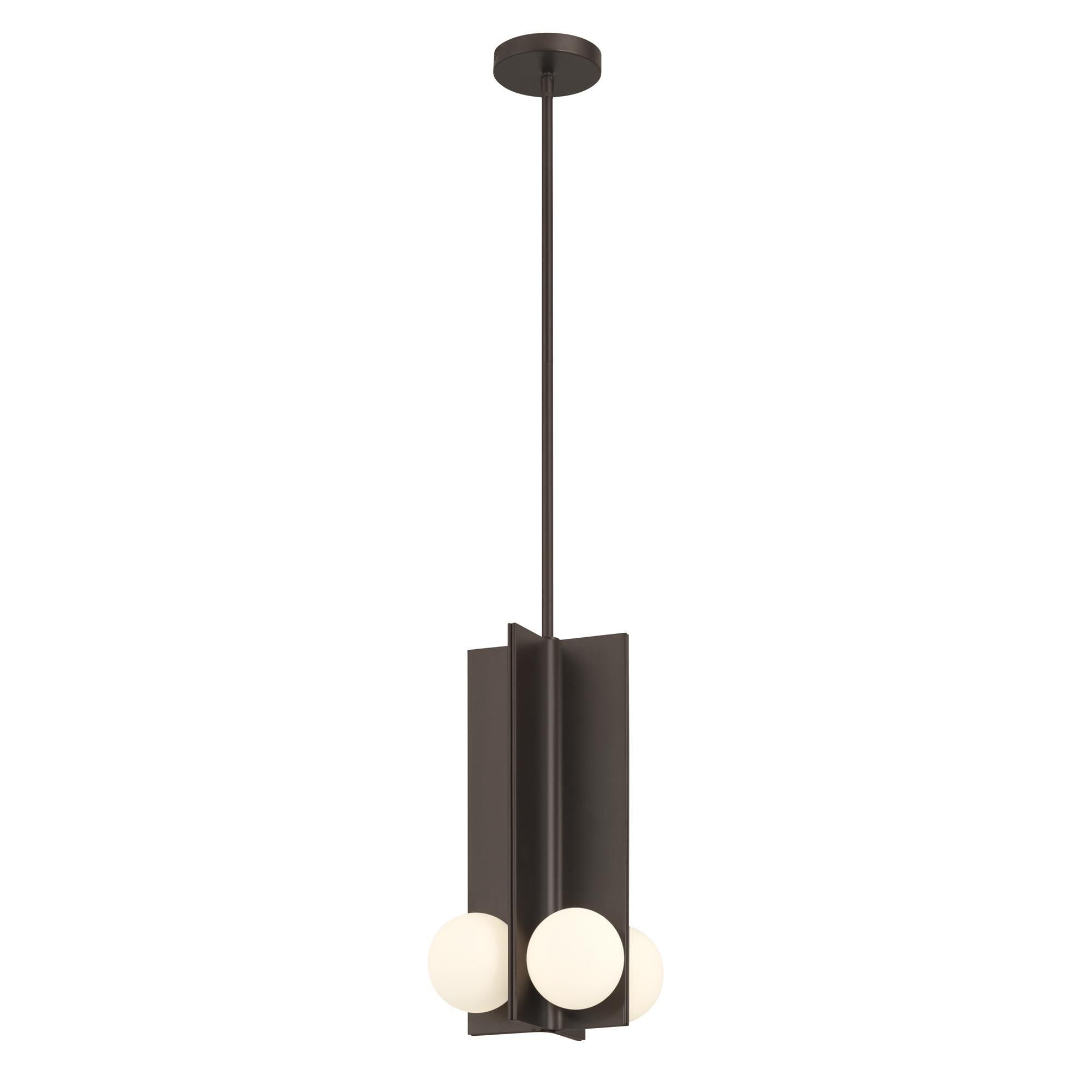Shown in Dark Bronze finish and Etched Opal glass
