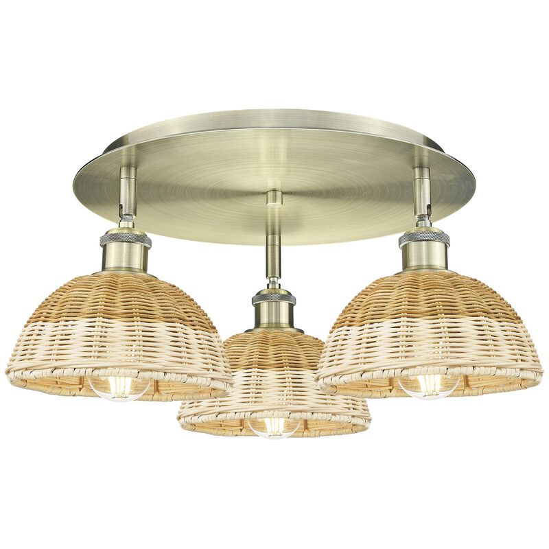 Bruno Marashlian Bristol Natural II 19 Inch Flush Mount by Innovations Lighting
