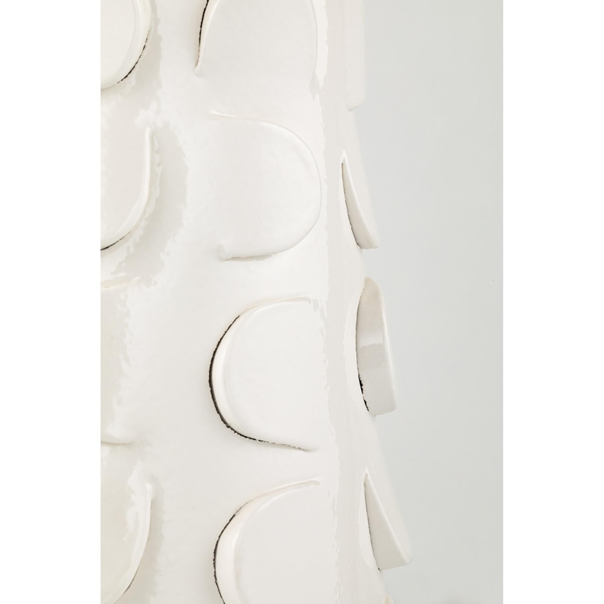 Shown in White Lustro - Gold Leaf Combo finish and Off White Belgian Linen shade