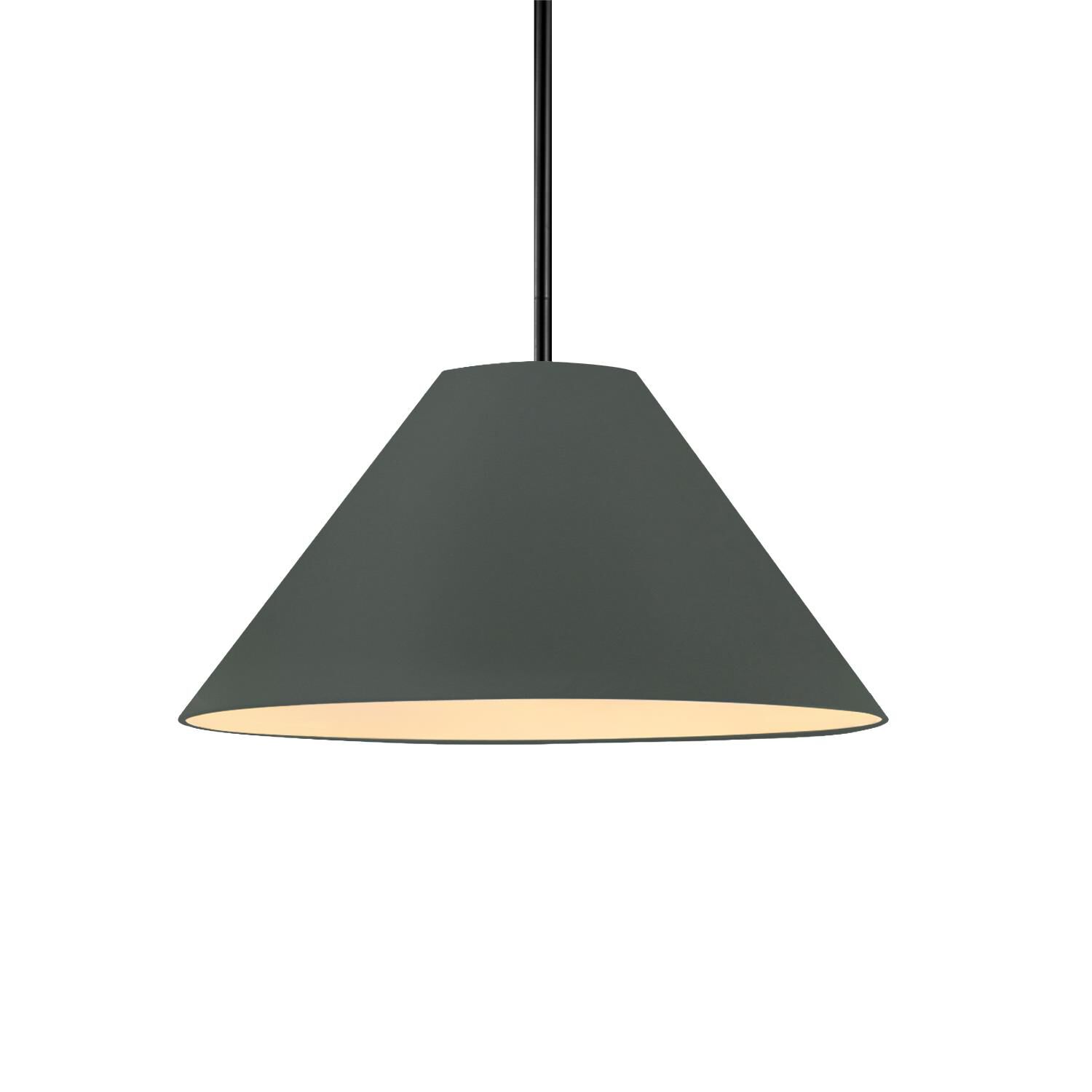Shown in Matte Black finish and Pewter Green shade
