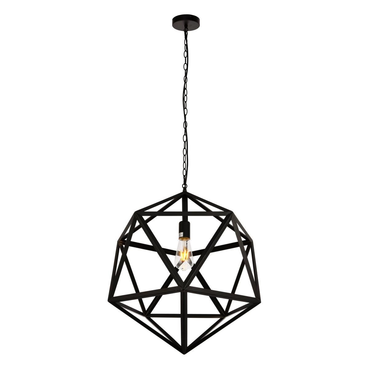 Shown in Black finish and Black Iron shade