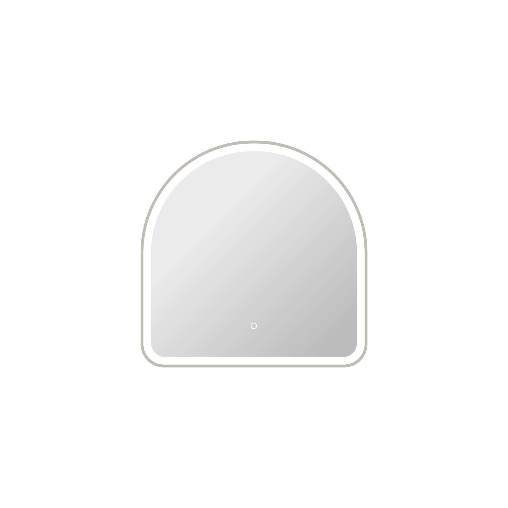 Harmoni 30 Inch Arched LED Lighted Mirror by Elegant Decor