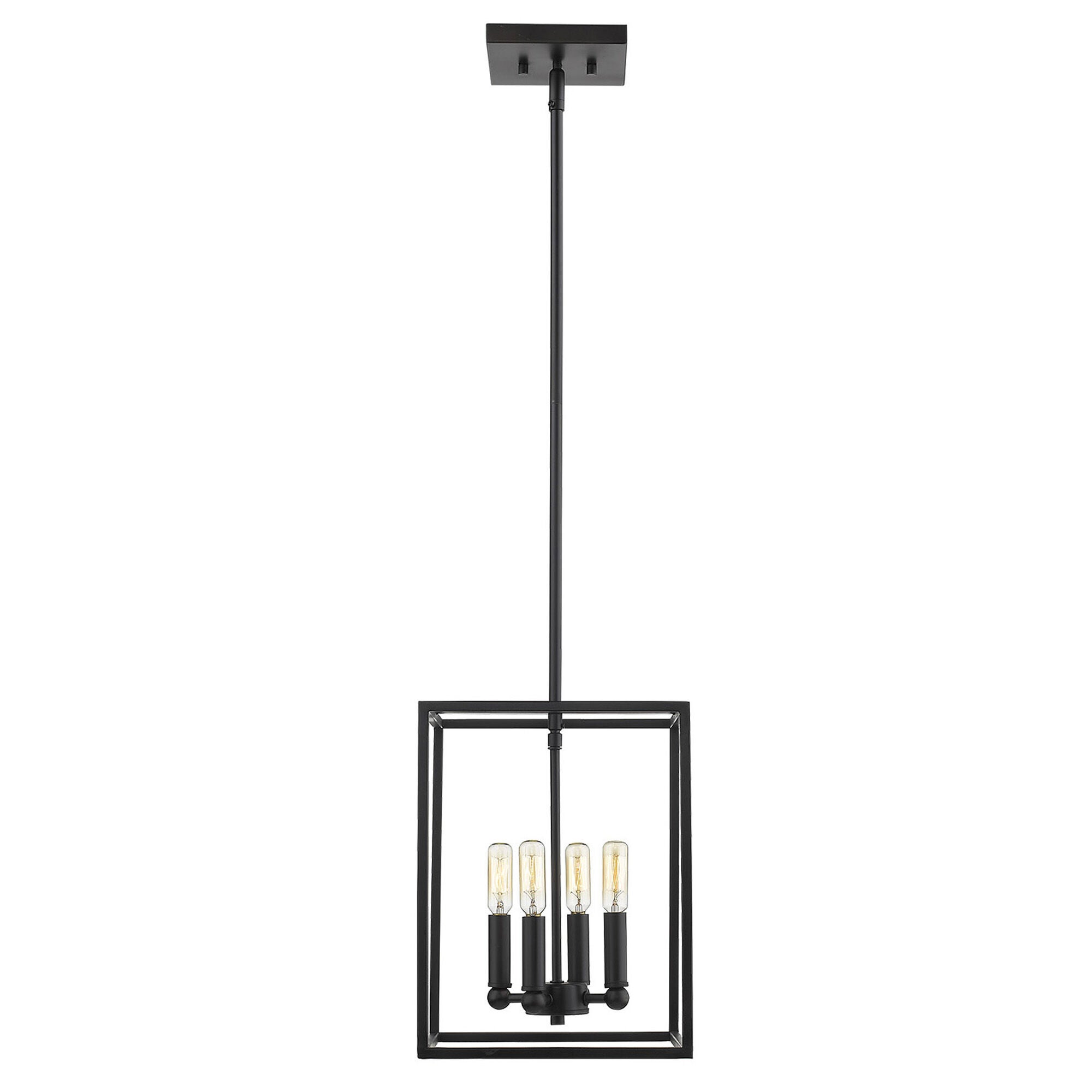 Shown in Matte Black finish and -- glass and -- shade