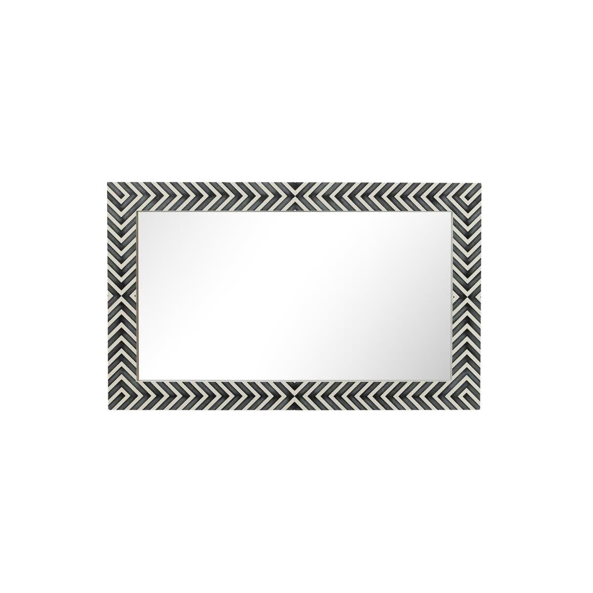 Rectangular mirror 36x22 inch in chevron Wall Mirror by Elegant Decor