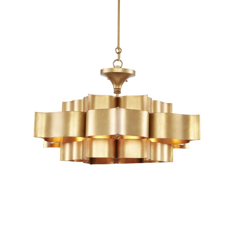 Grand Lotus 30 Inch Large Pendant by Currey and Company