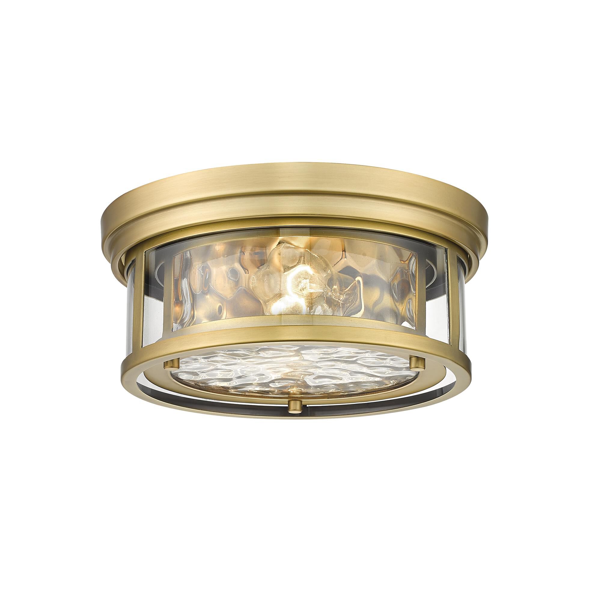 Shown in Rubbed Brass finish and Glass shade