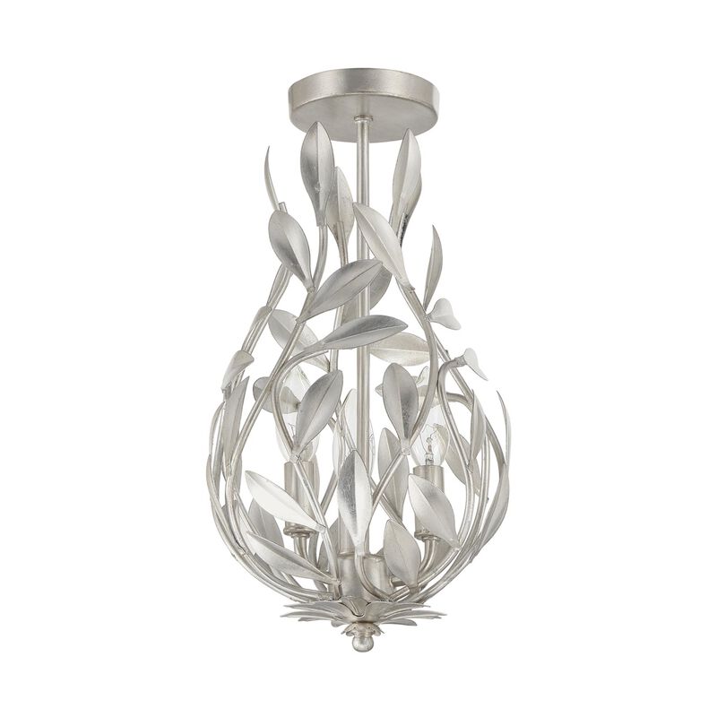 Broche 9 Inch 3 Light Semi Flush Mount by Crystorama