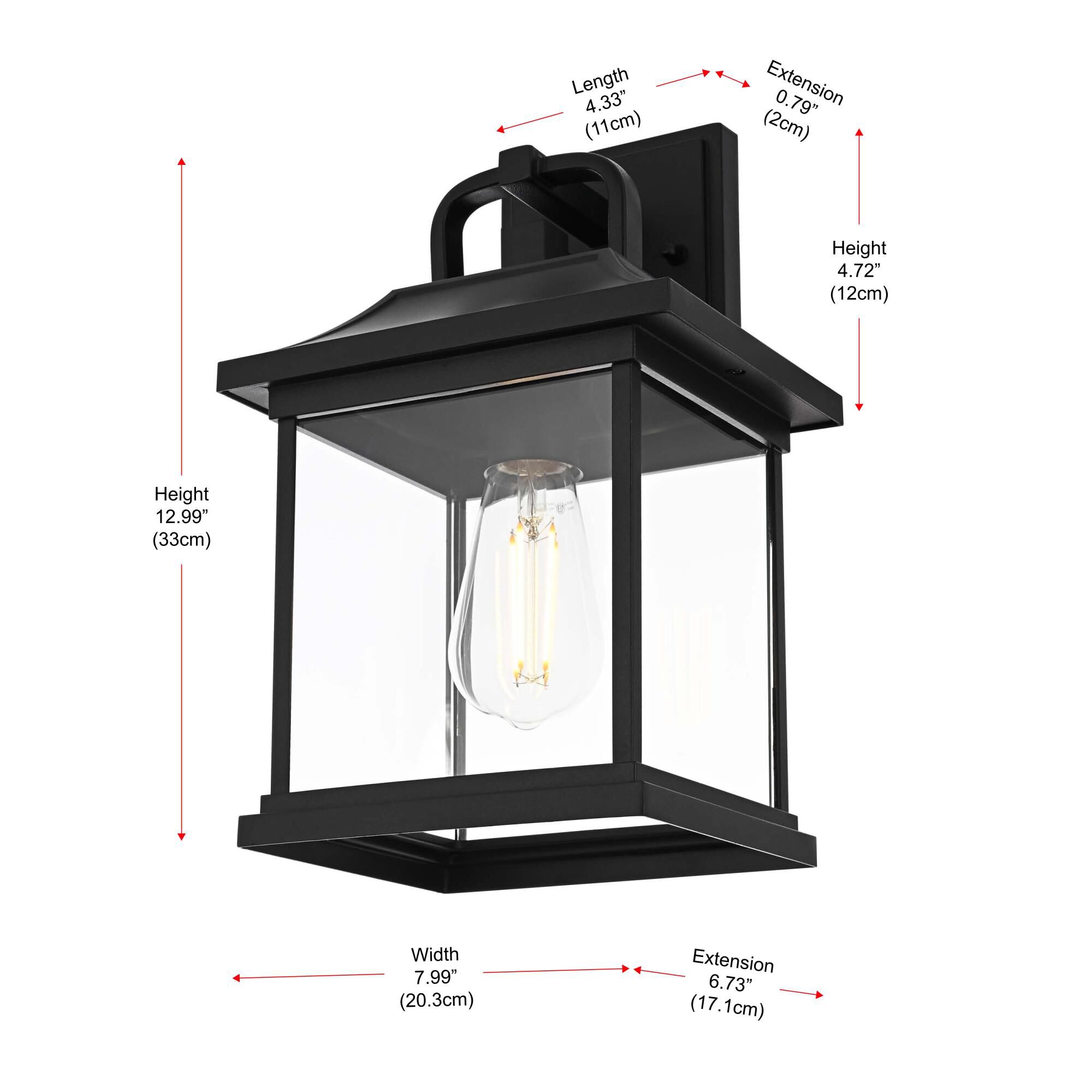 Saul 13 inch Outdoor Wall Light by Elegant Lighting