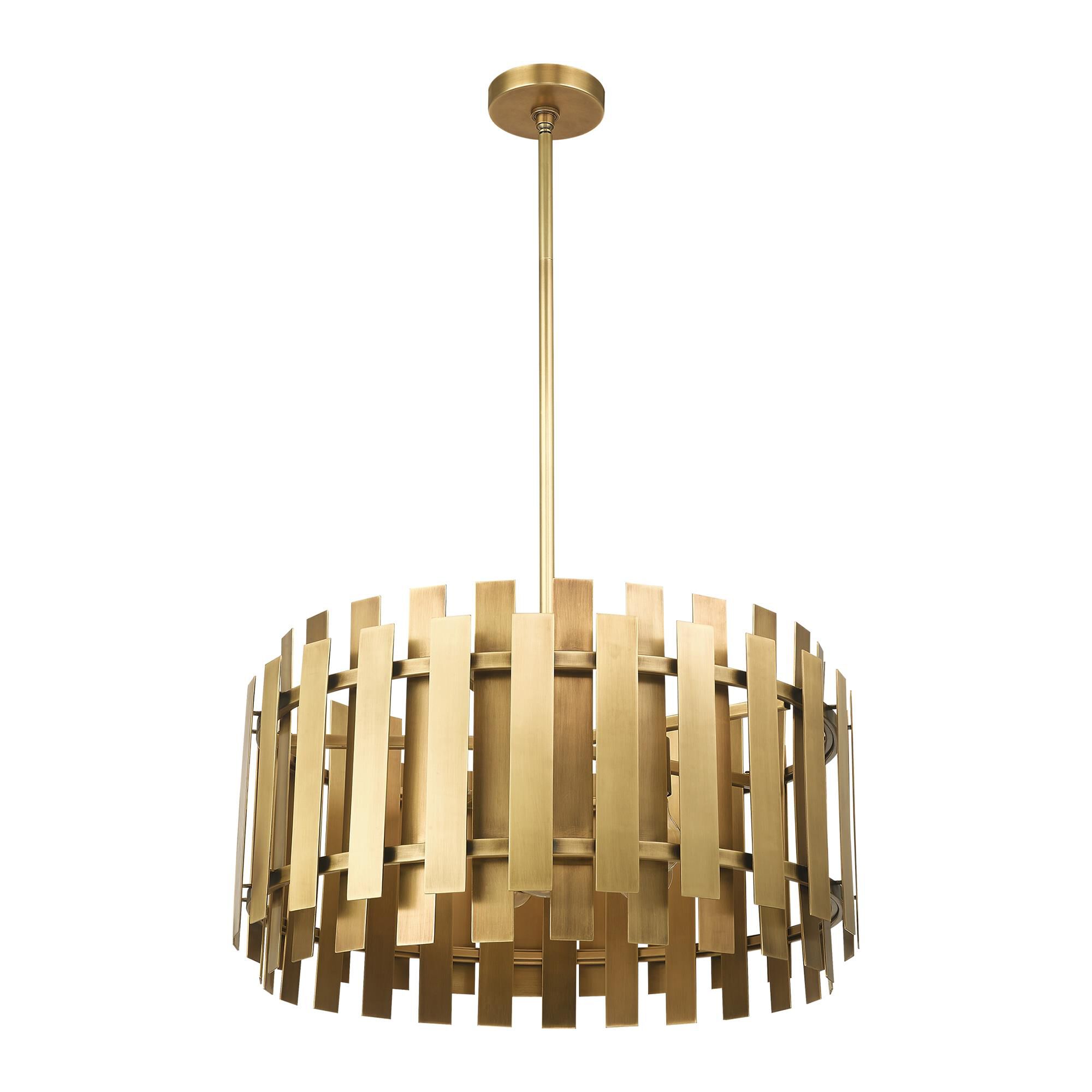 Shown in Natural Brass finish and Natural Brass Metal shade