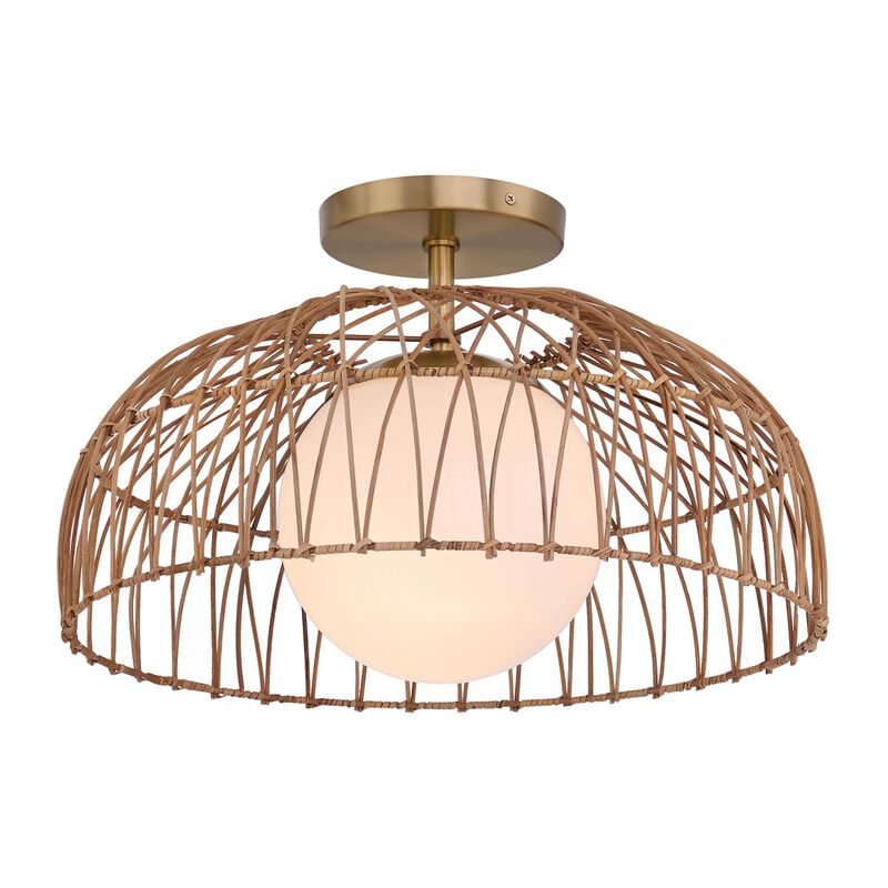 18 Inch 1 Light Semi Flush Mount by Meridian Lighting