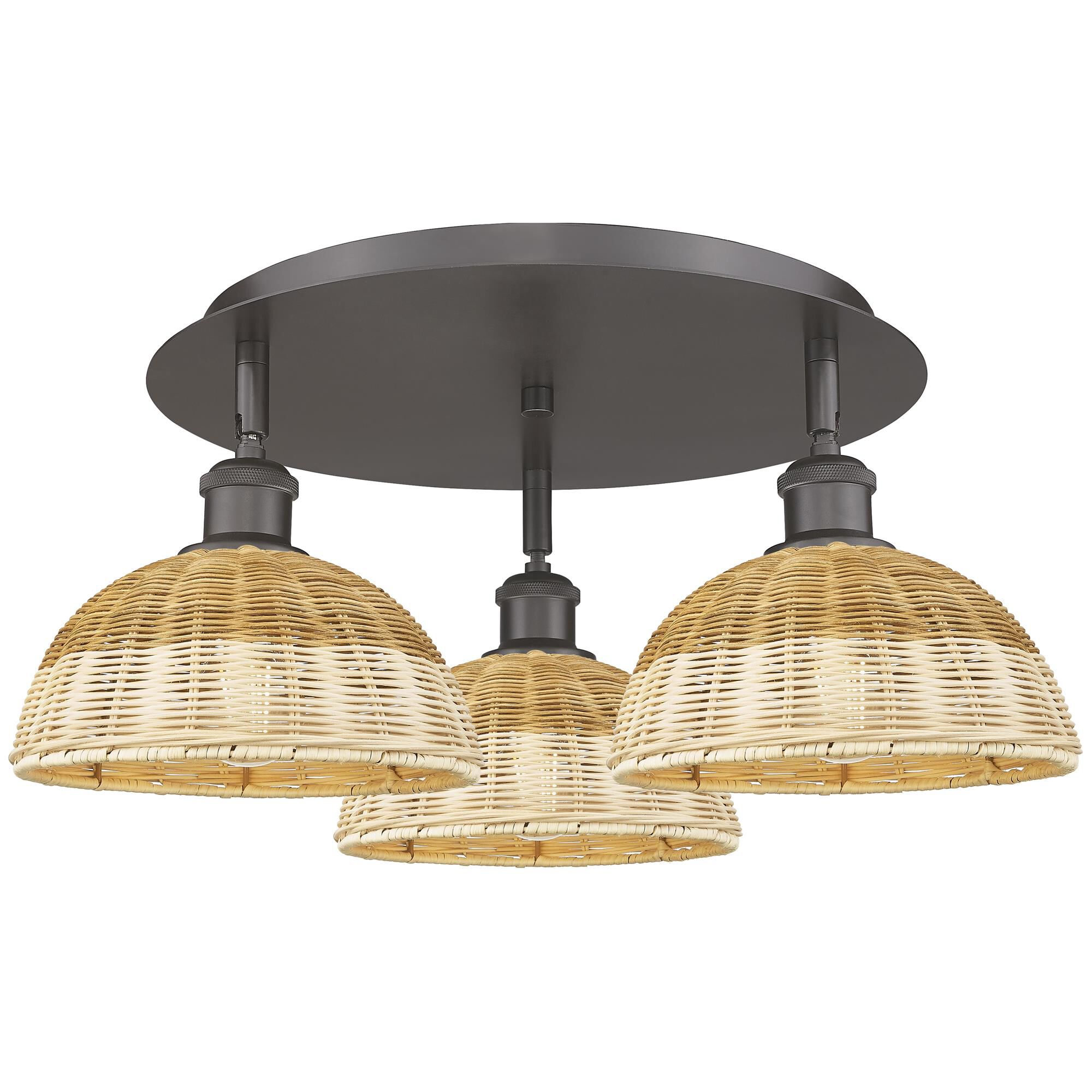 Shown in Oil Rubbed Bronze finish and Natural shade