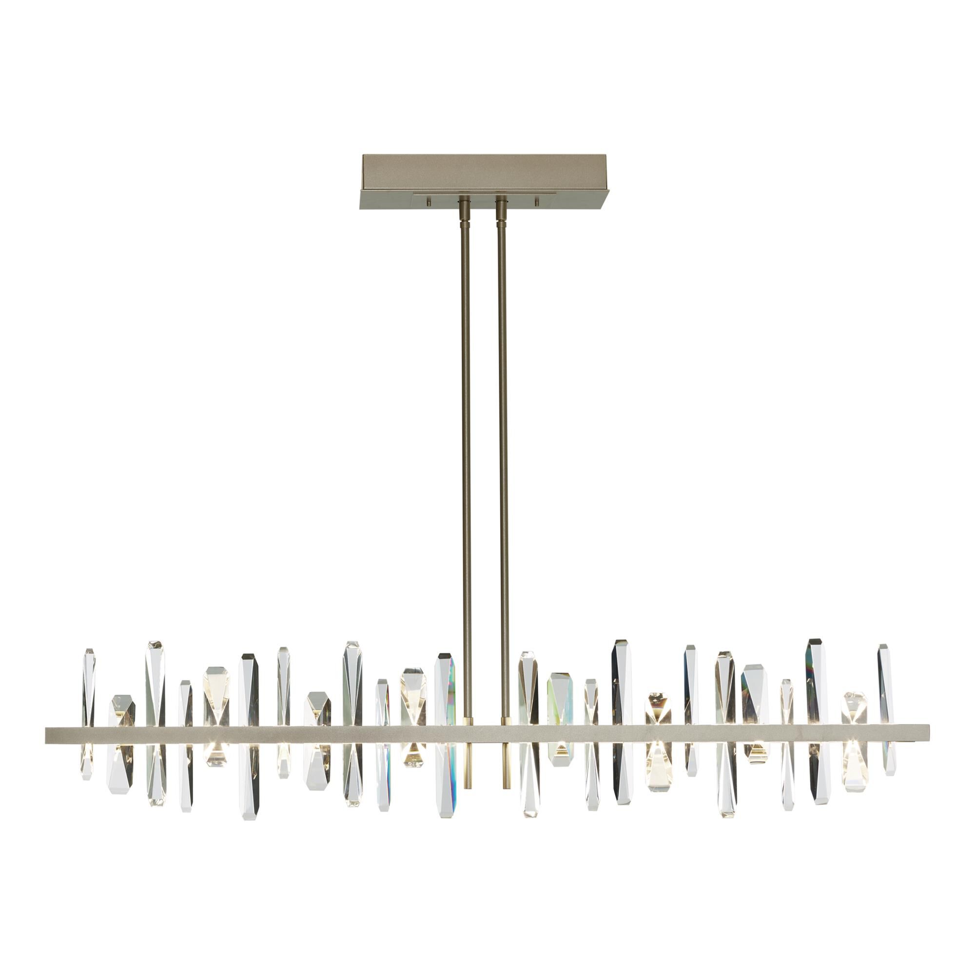 Shown in Soft Gold finish and Clear shade