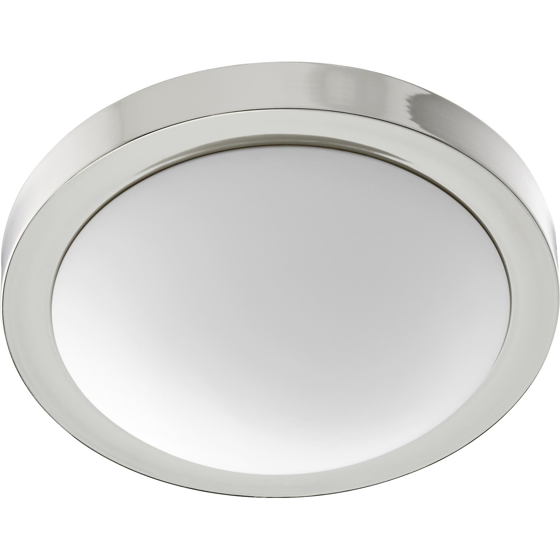 Shown in Polished Nickel finish and Satin Opal shade