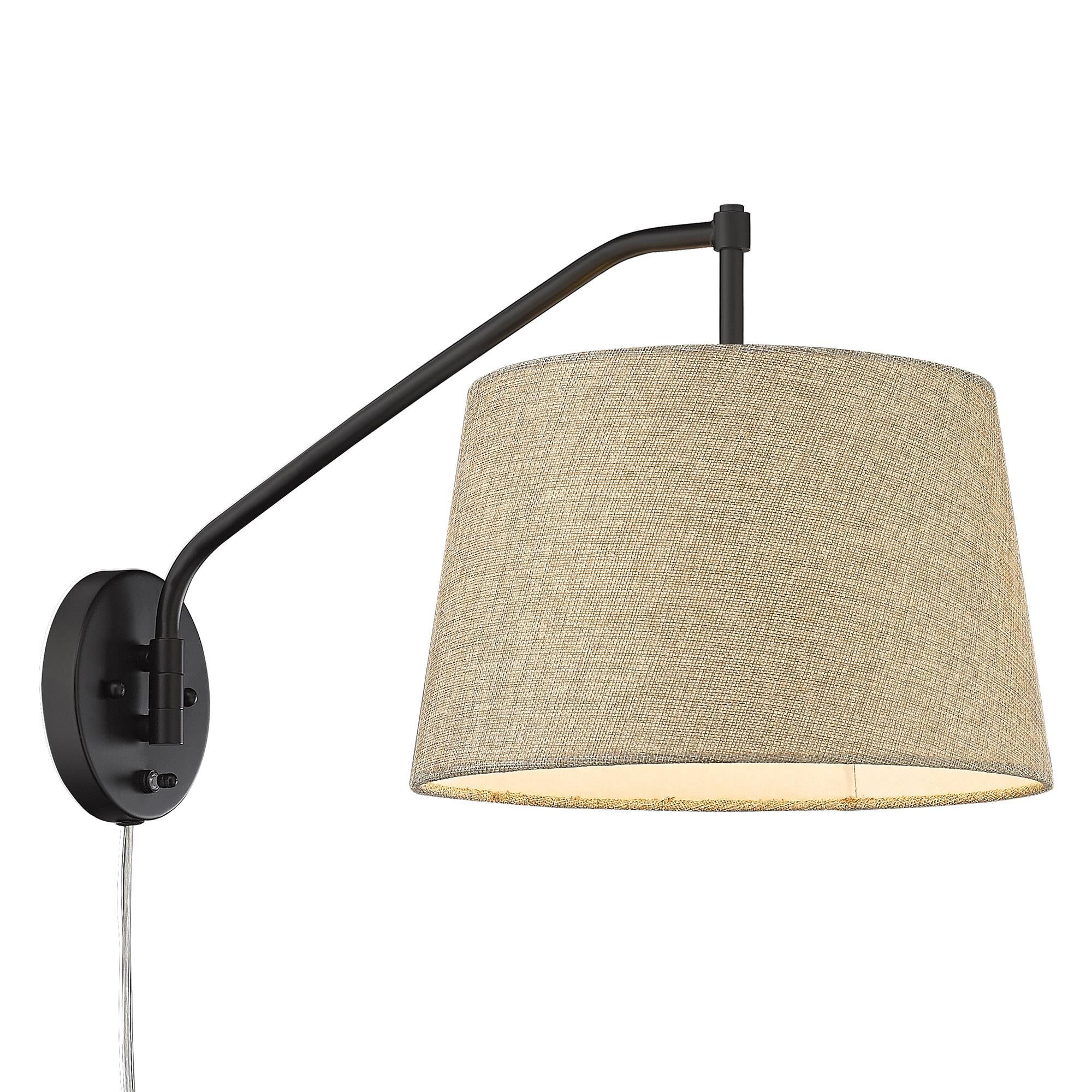 Shown in Matte Black finish and Natural Sisal shade